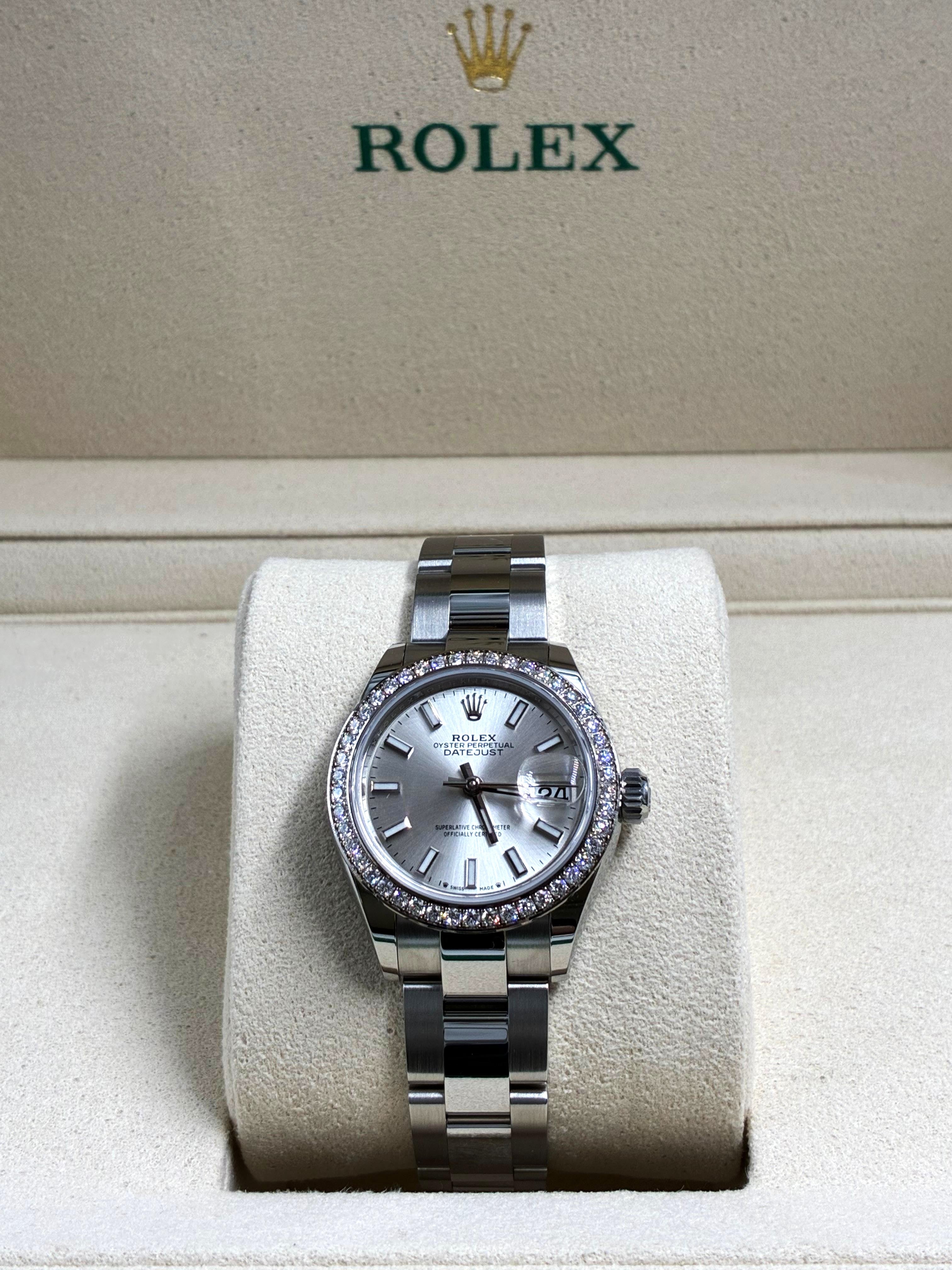 Rolex Lady-Datejust 279384RBR Silver Oyster