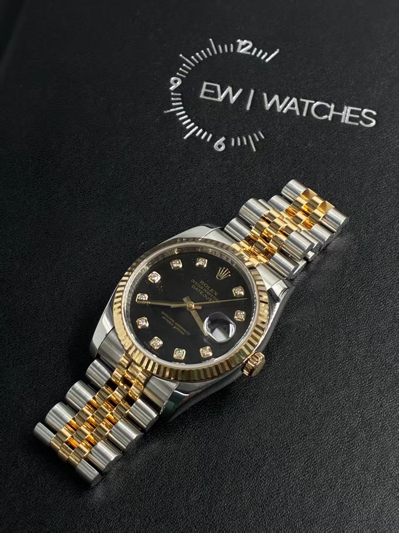 Rolex Datejust 36 116233G BLACK JUB 2009 full set