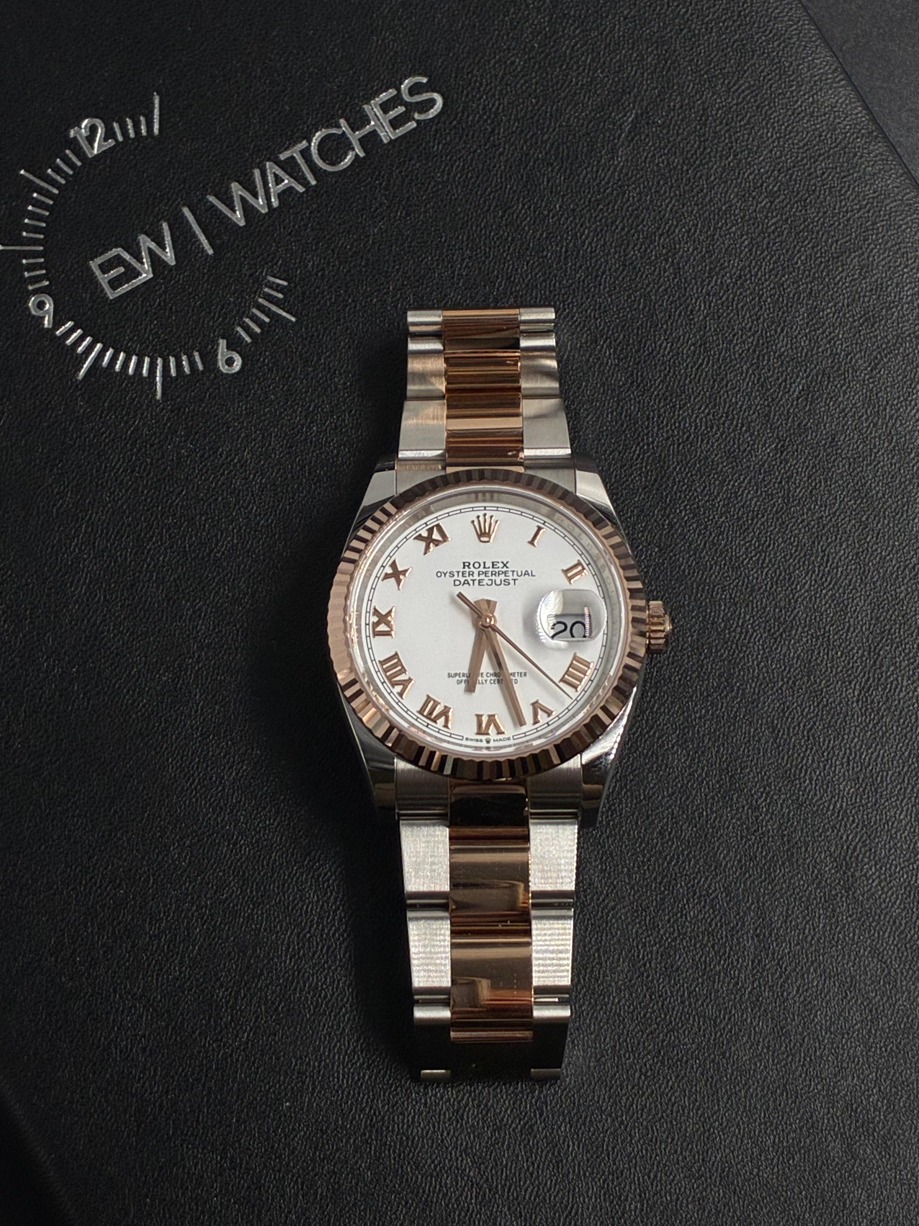 Rolex Datejust 36 126231 White Roman Oyster 2025