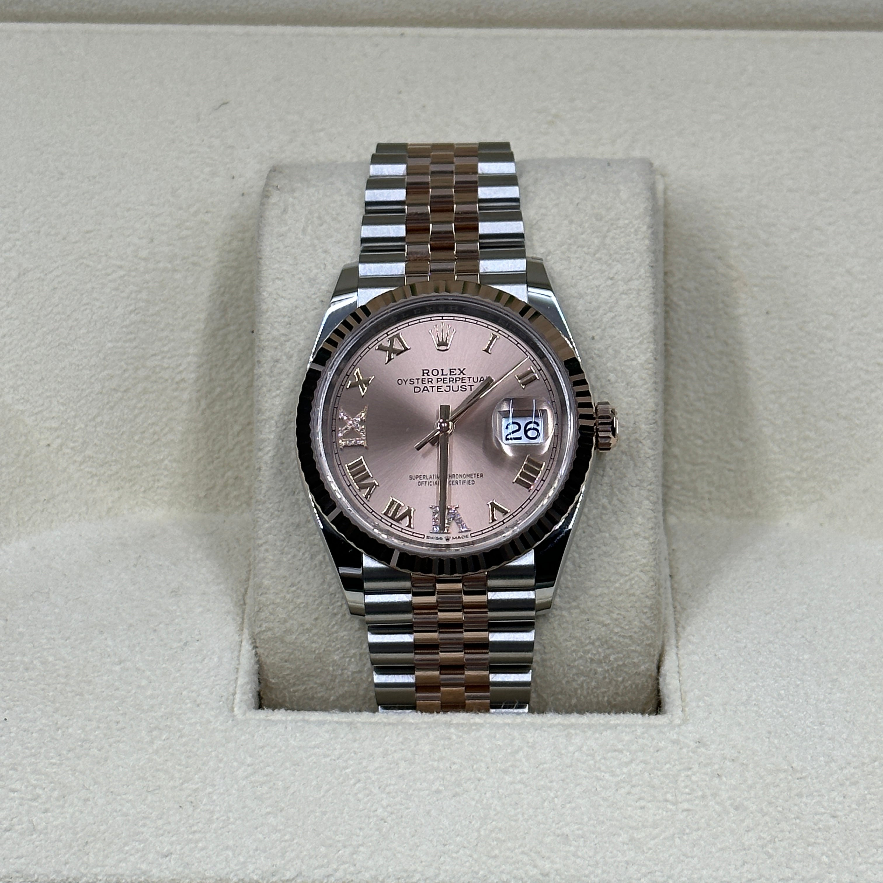 Rolex Datejust 36 126231 Pink VIIX  Roman Jubilee 2025