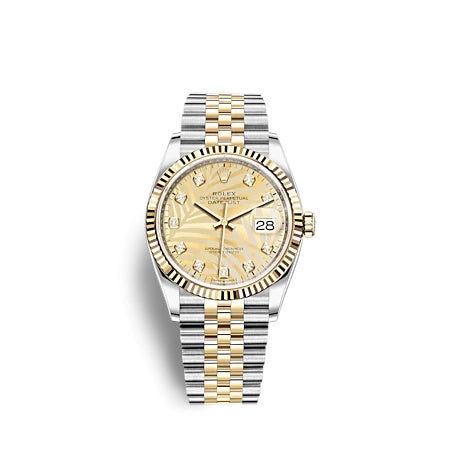 Rolex Datejust 36 126233 Golden Palm Dial Jubilee