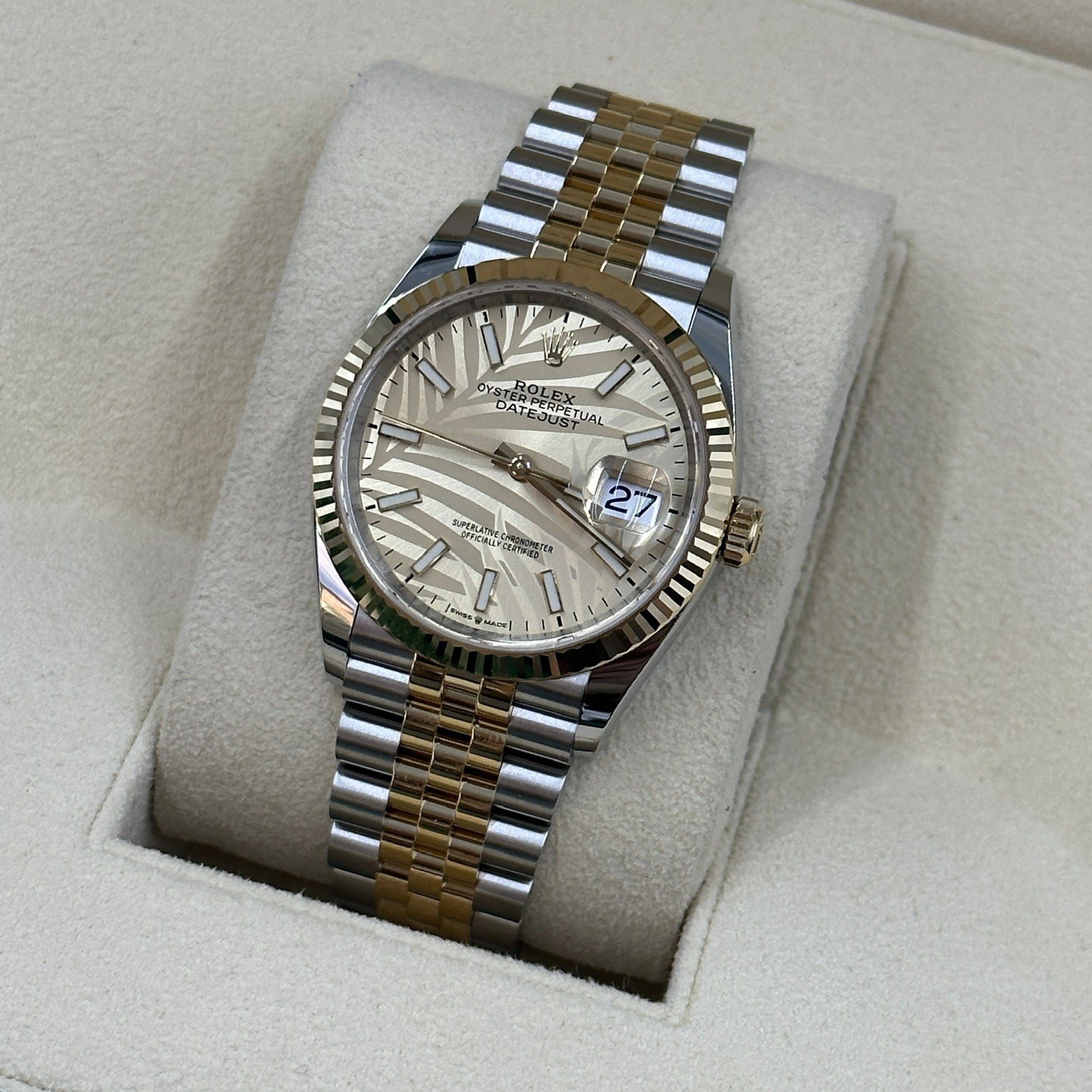 Rolex Datejust 36 126233 Champ Palm Jubilee 2024
