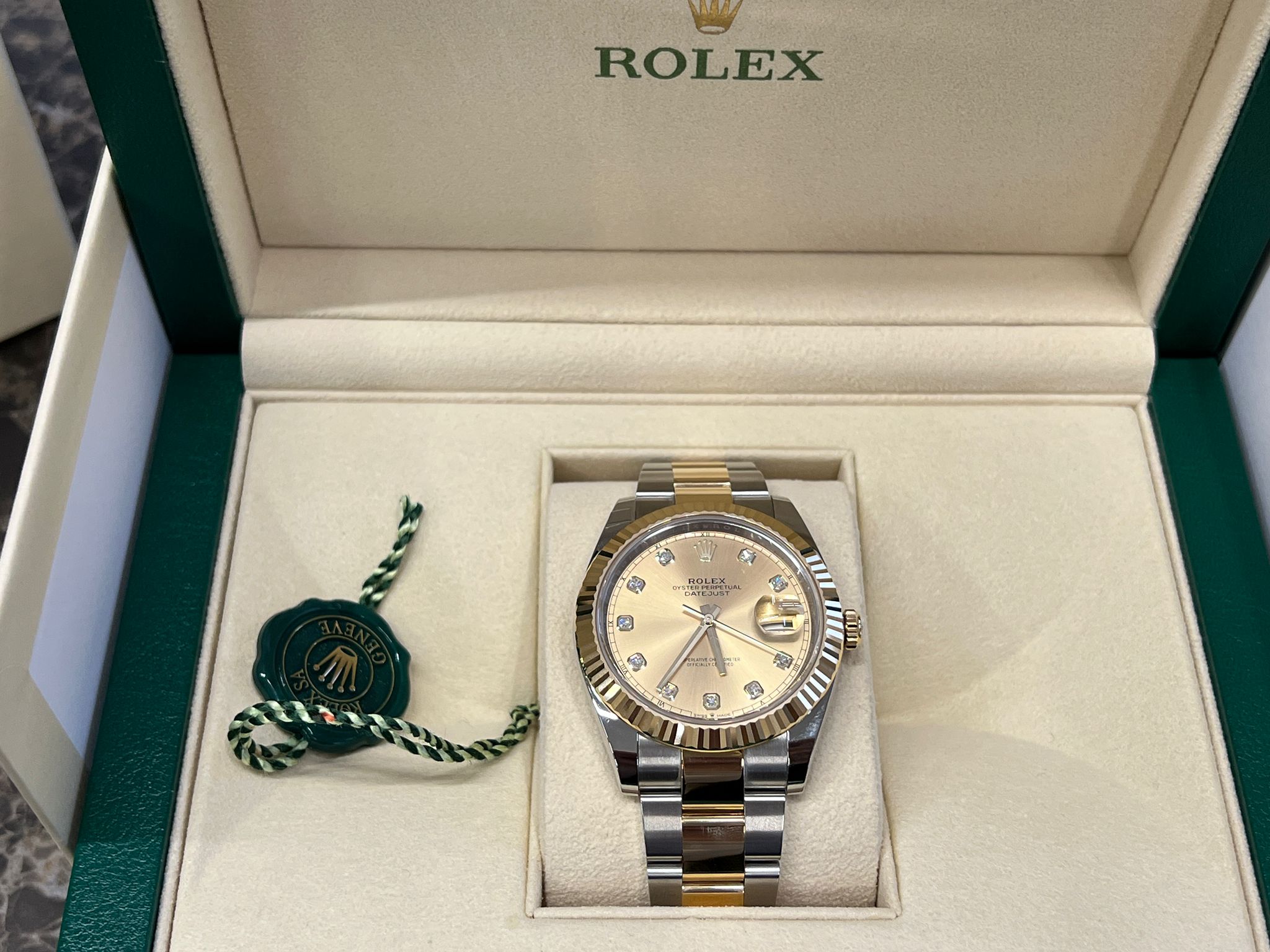 Rolex Datejust 41 126333G Champ Oyster 2024