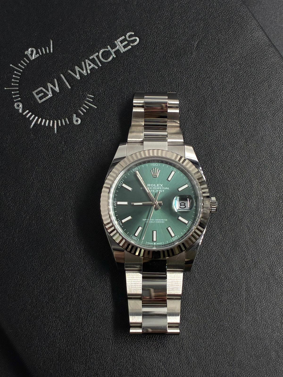 Rolex Datejust 41 126334 Mint Green Index Oyster 2026