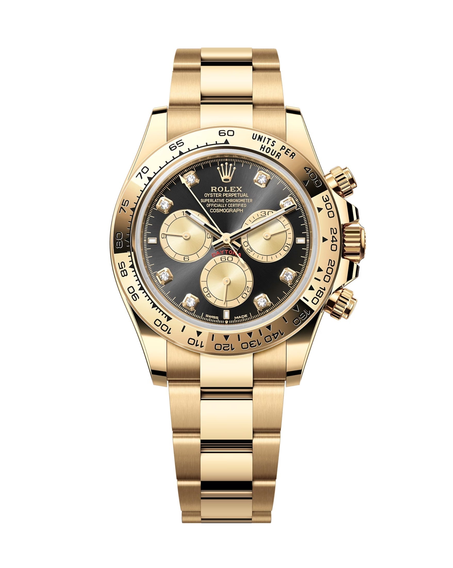 Rolex Cosmograph Daytona 126508 Bright black and golden set with diamonds