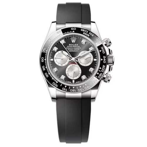 Rolex Daytona 126519LN-0004 Black and Silver Set with Diamonds