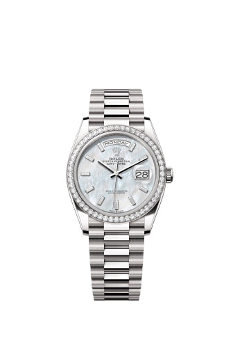 Rolex Day-Date 36 128349RBR A Mother Of Pearl Oyster
