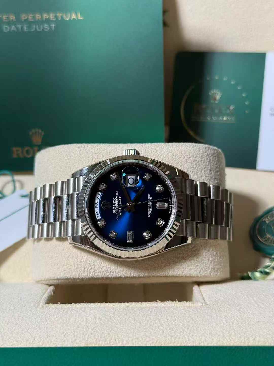 Rolex 128239 blue diamond jubilee 25 links