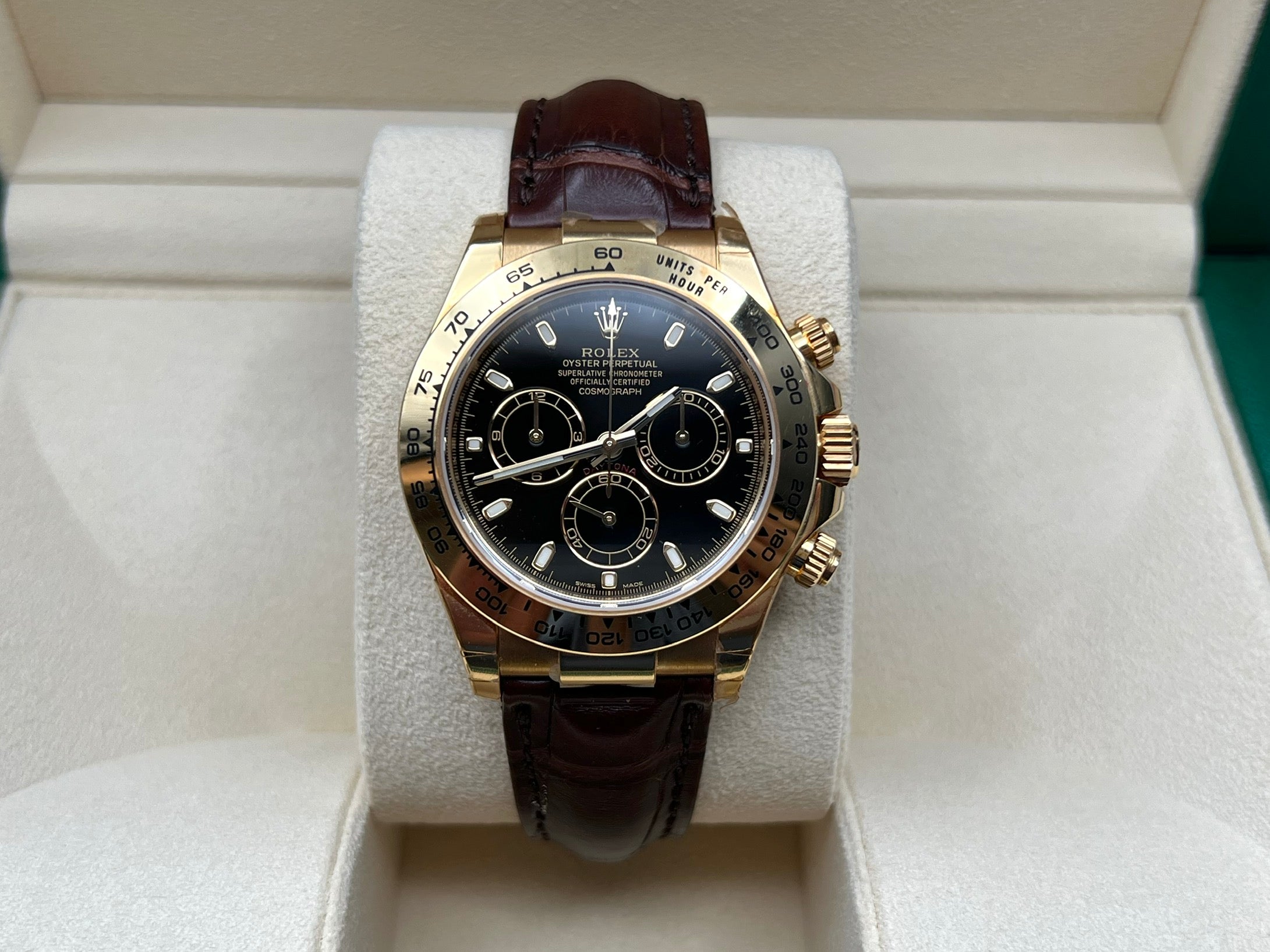 Rolex Cosmograph Daytona 116518 Black Leather (Old Card) 2019
