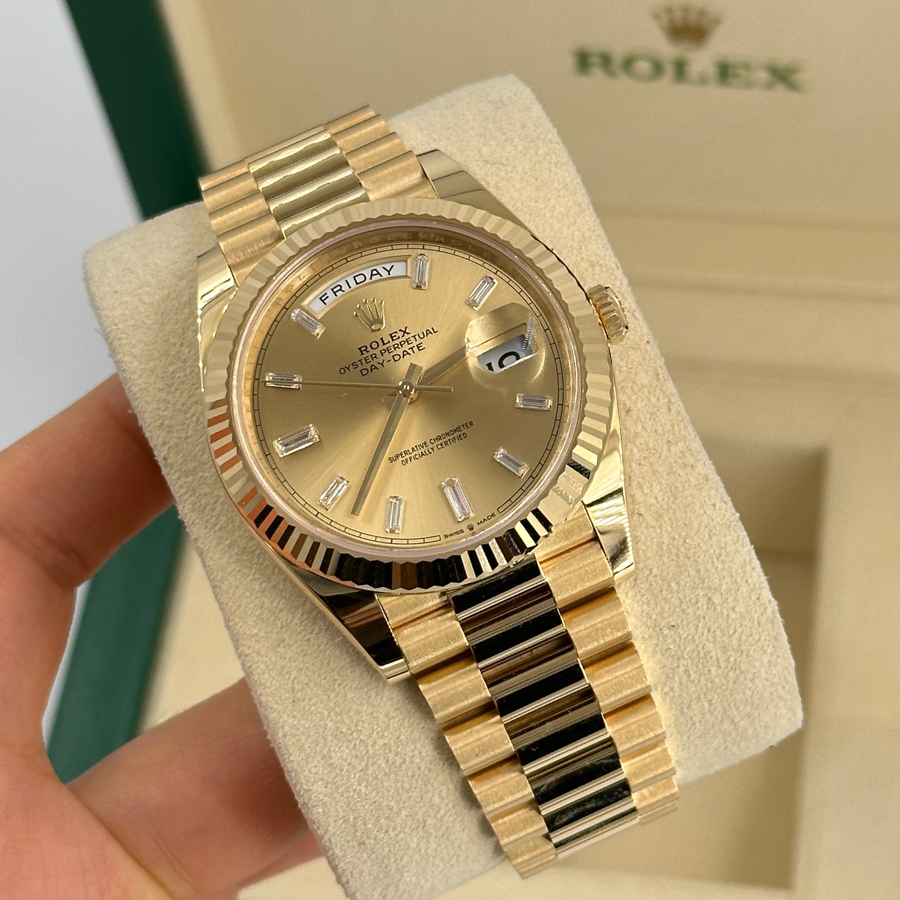 Rolex Day date 40 228238A Champagne Index Diamond