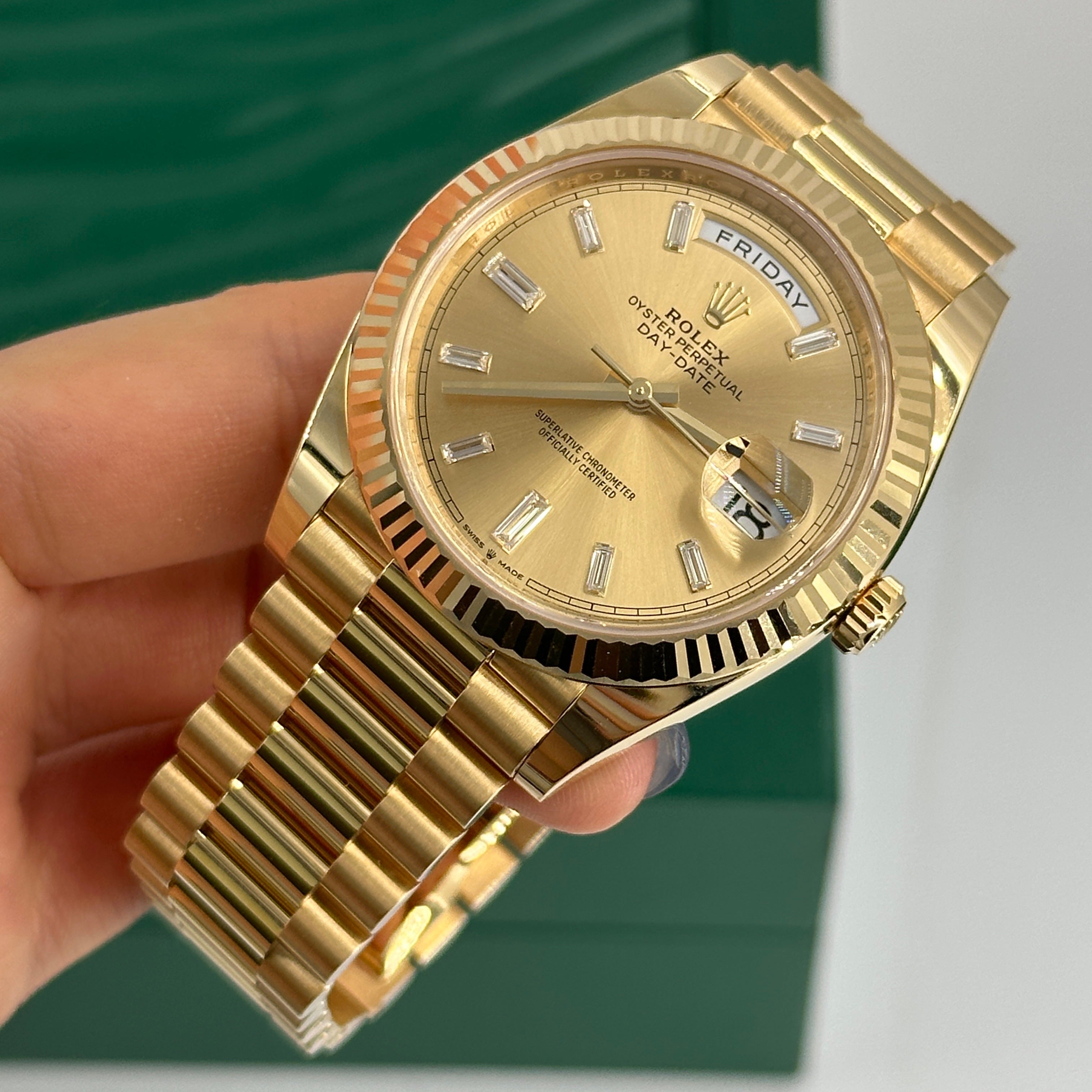 Rolex Day date 40 228238A Champagne Index Diamond