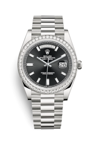 Rolex Day-Date 40 228349RBR A Black Dial Diamond