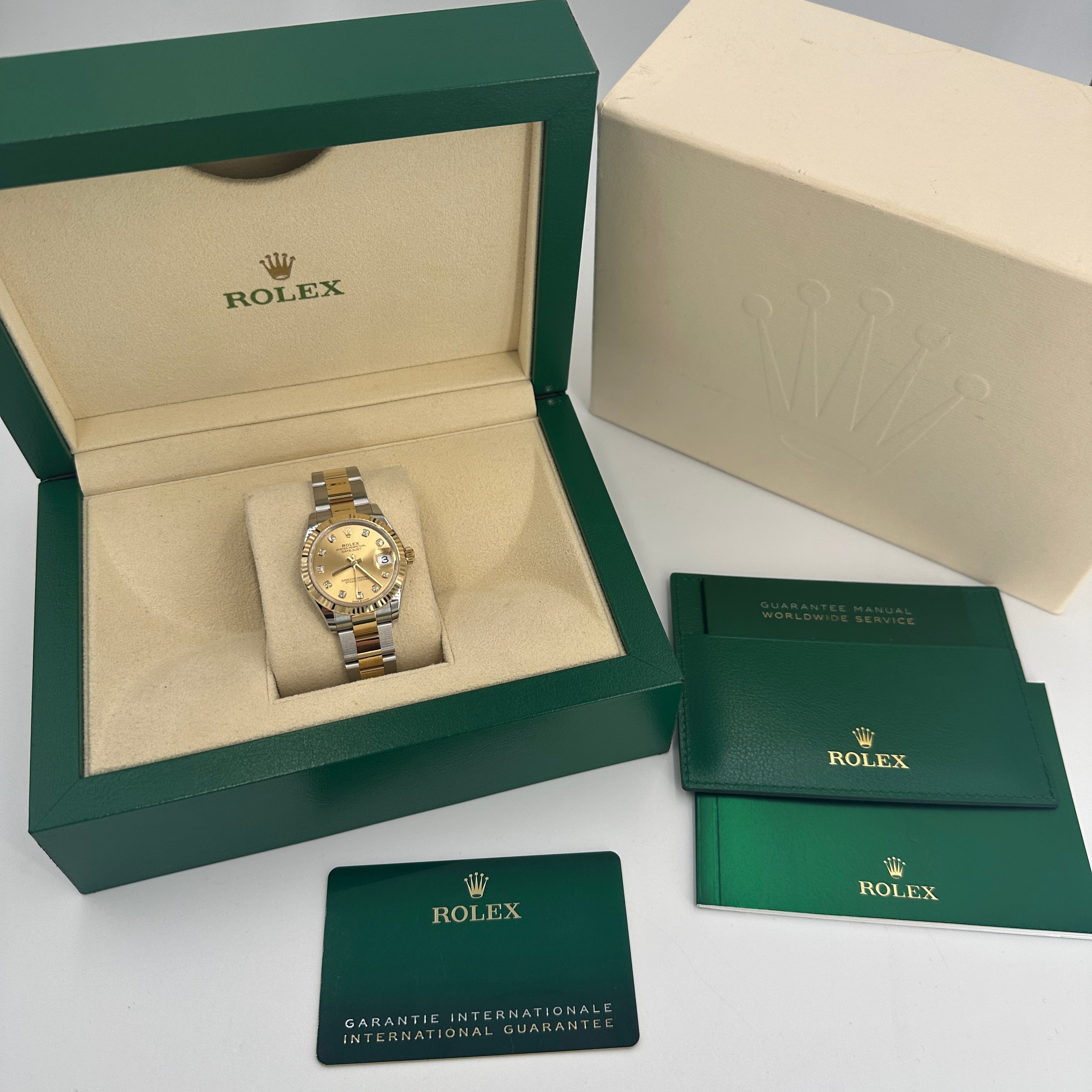 Rolex Datejust 31 278273g Champagne Diamonds Oyster 2025