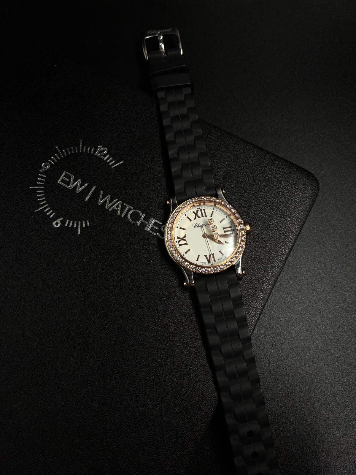 Chopard Happy Sport 30mm 278590-6003 White With Diamond Set (Rose Gold Bezel) 2025