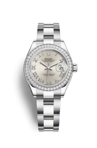 Rolex Lady-Datejust 28 279384RBR Silver Roman Oyster