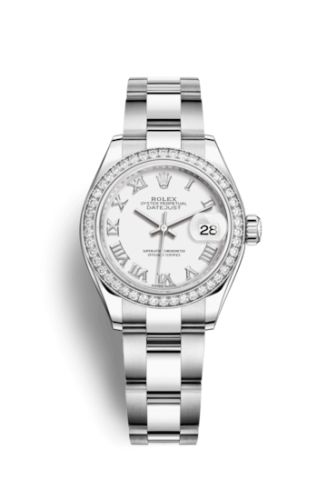 Rolex Lady-Datejust 28 279384RBR White Roman Oyster