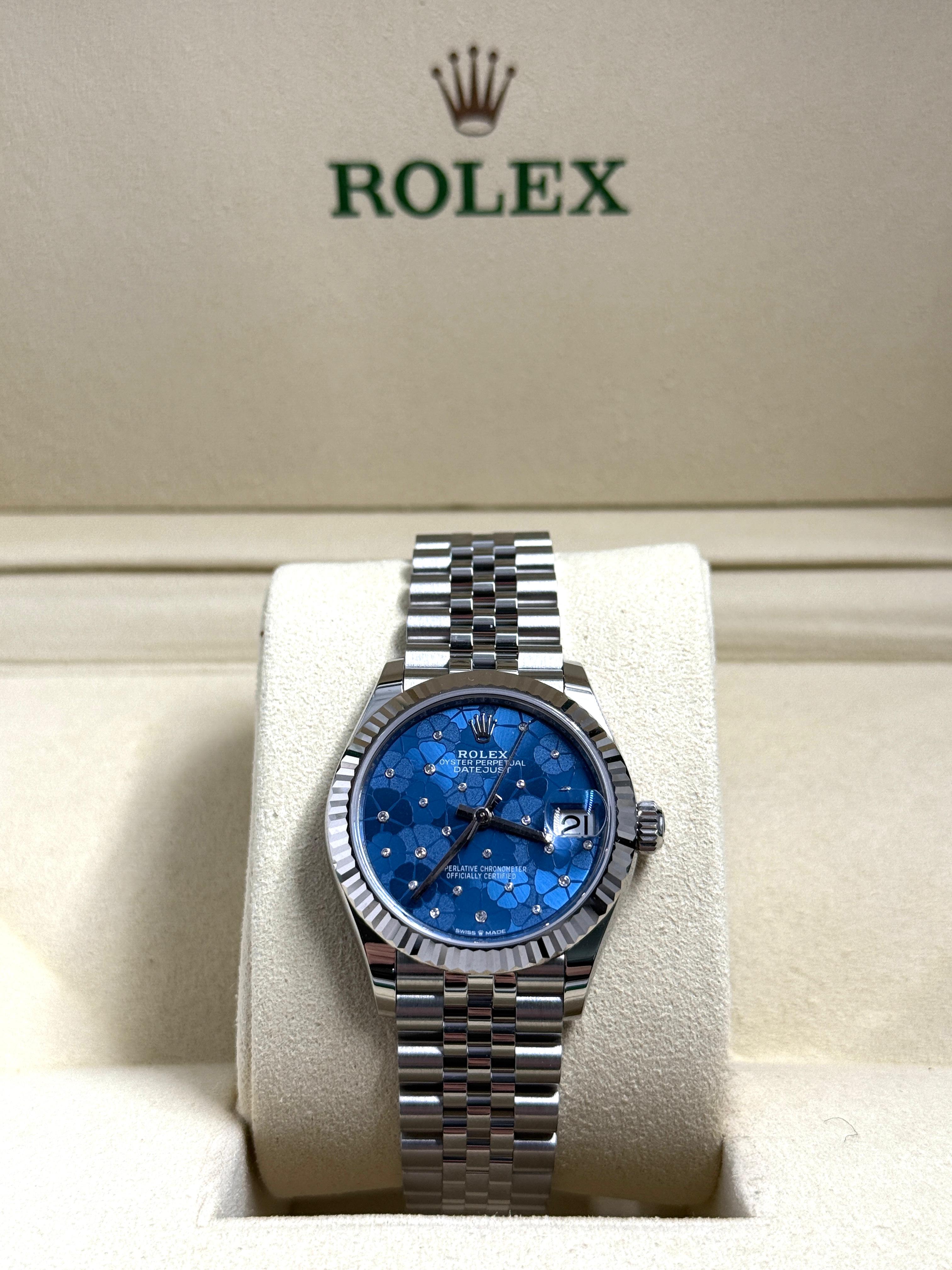 Rolex Datejust 31 278274 Blue Floral Jubilee 2025