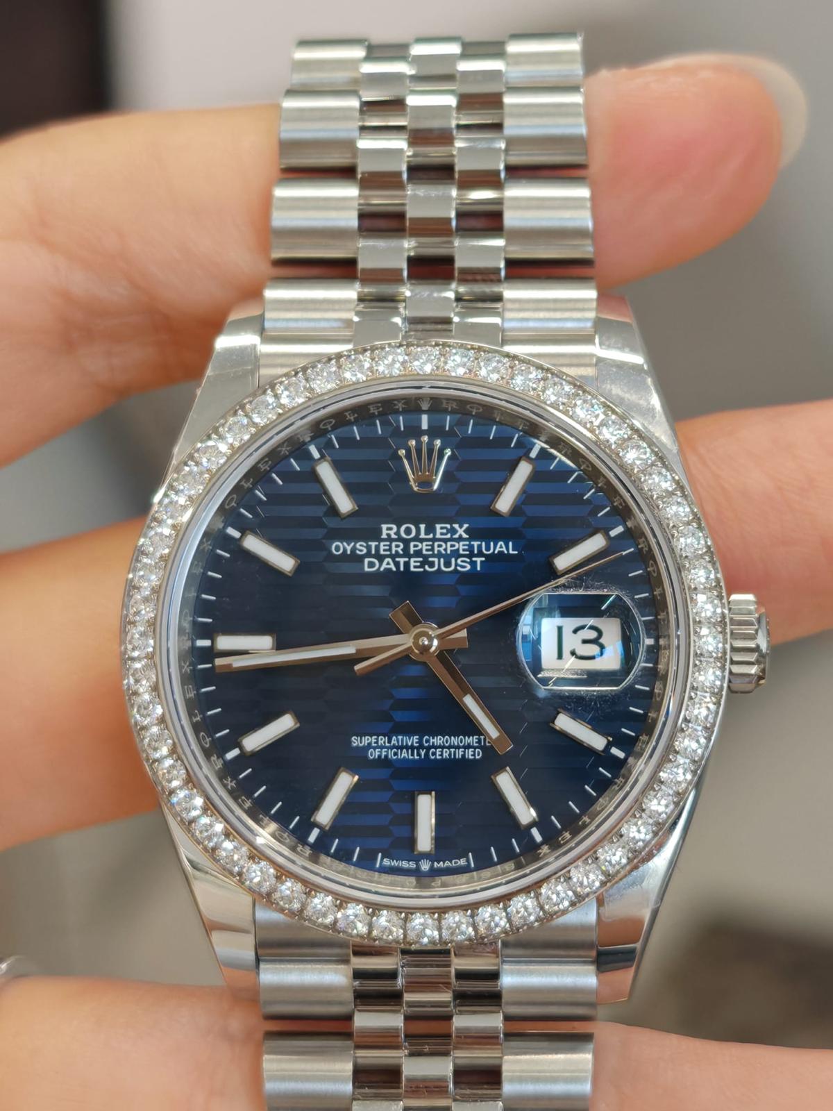 Rolex Datejust 36 126284RBR Fluted Blue Jubilee 2021