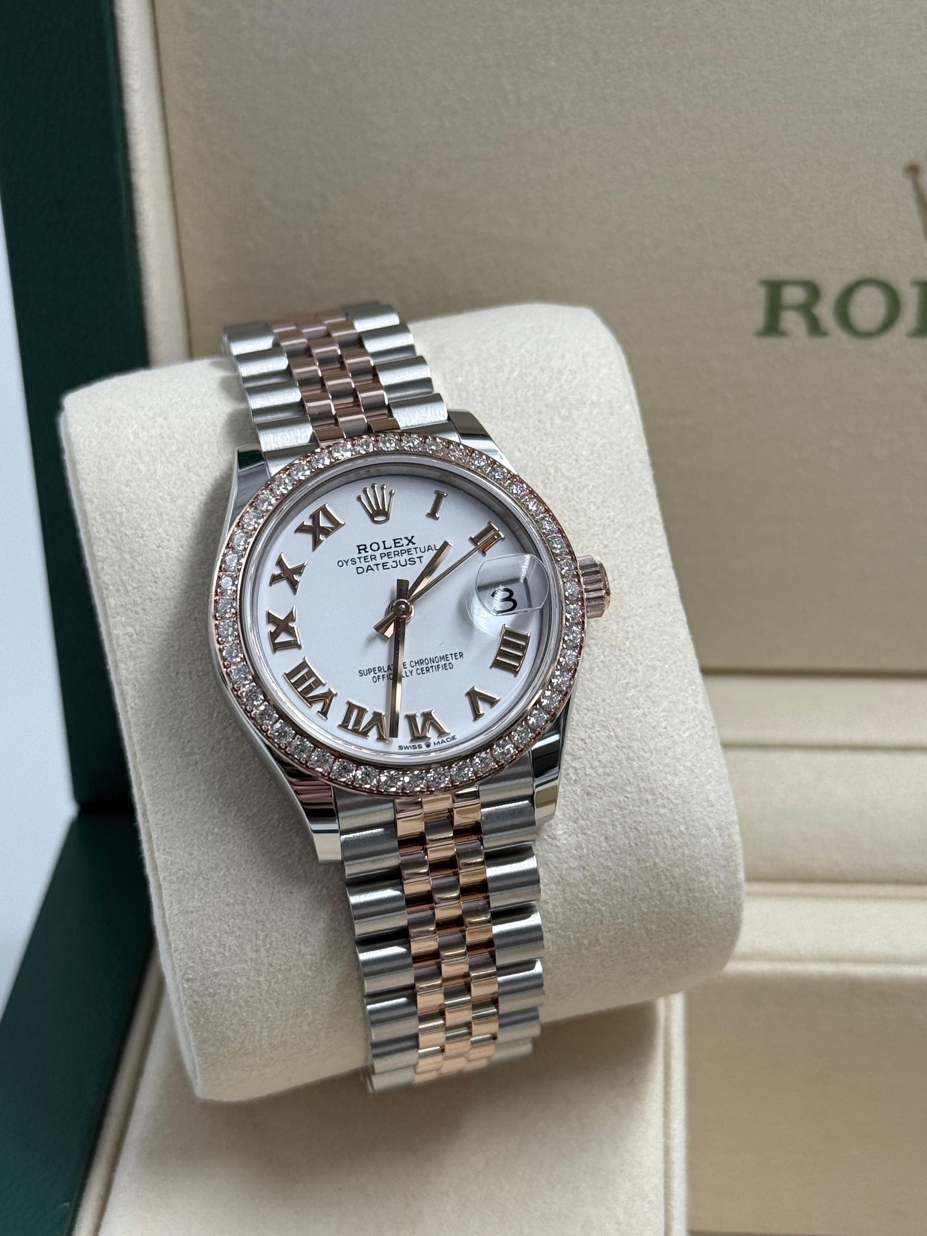 ROLEX Datejust 31MM 278381RBR WHITE ROMAN JUB