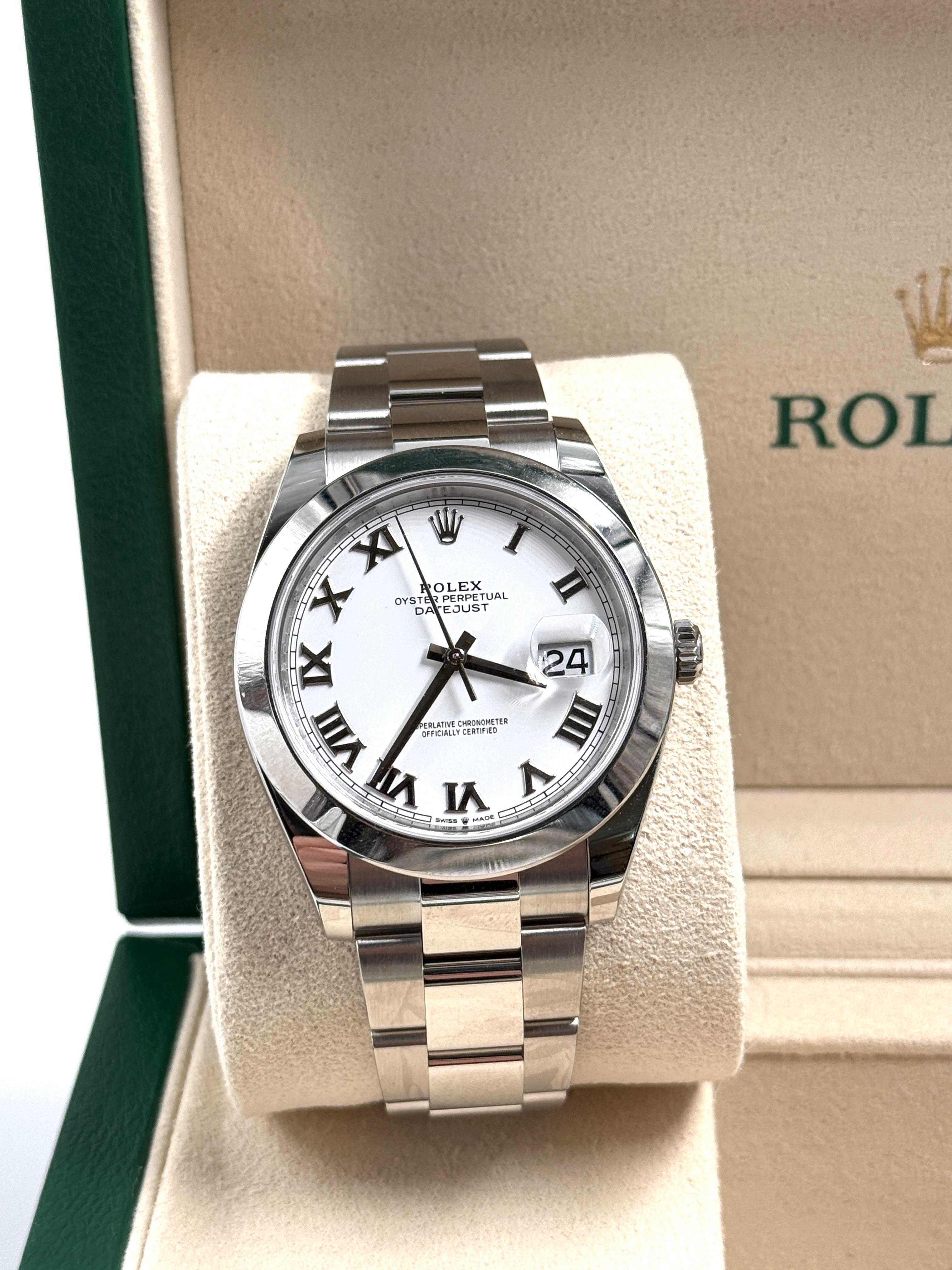 Rolex Datejust 41 126300 White Roman Oyster 2024