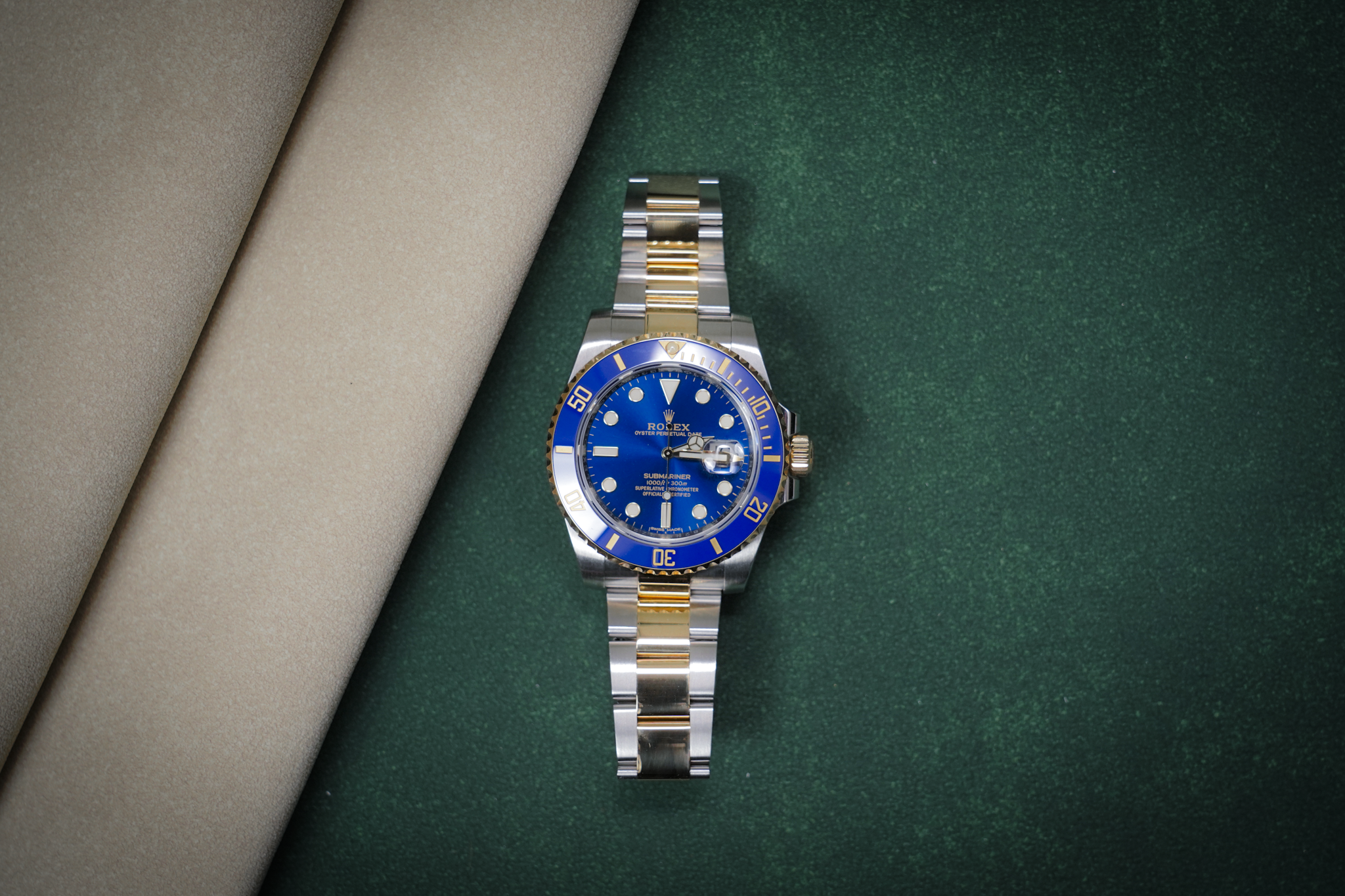 ROLEX 116613lb blue 2018 original paper