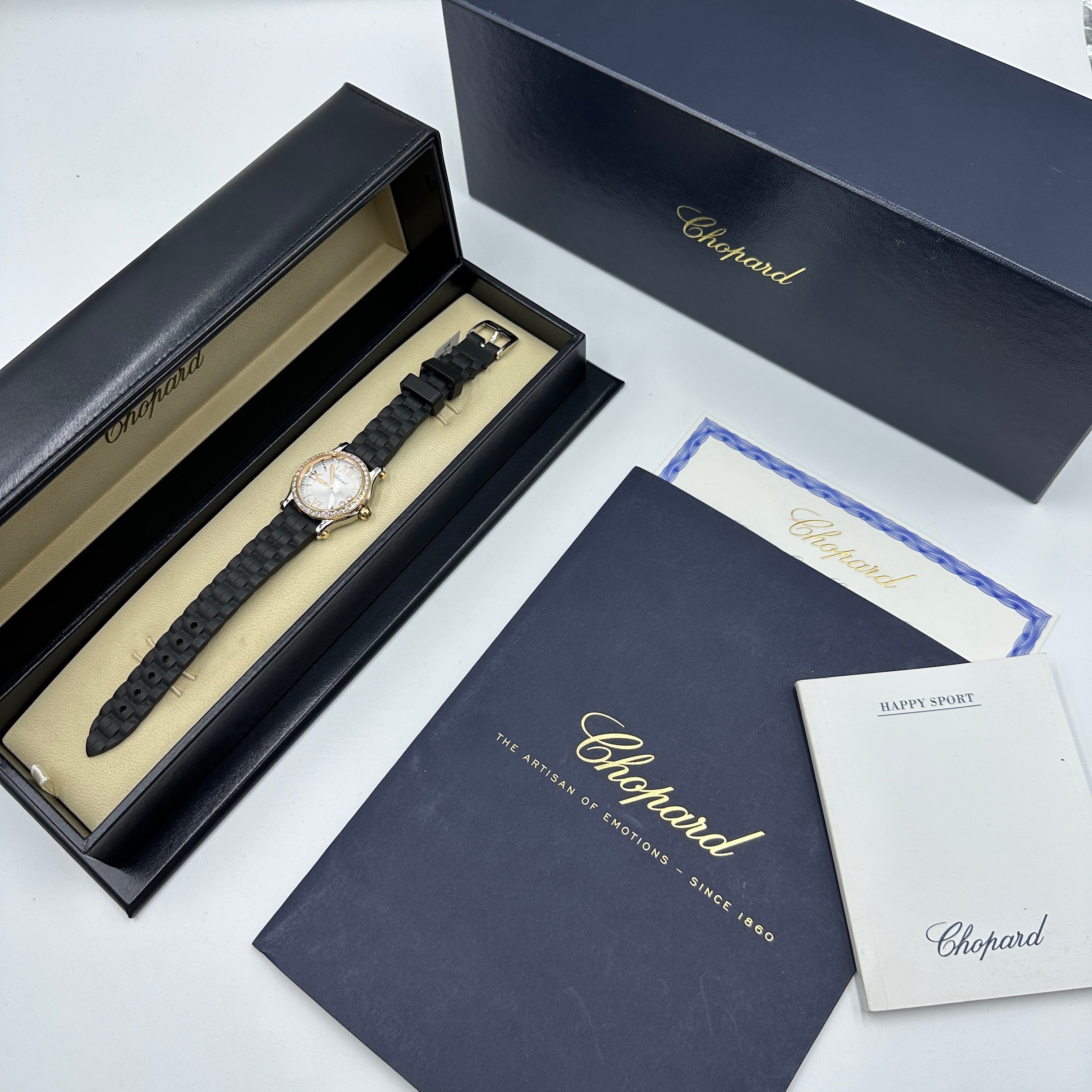 Chopard Happy Sport 30mm 278590-6003 White With Diamond Set (Rose Gold Bezel) 2025