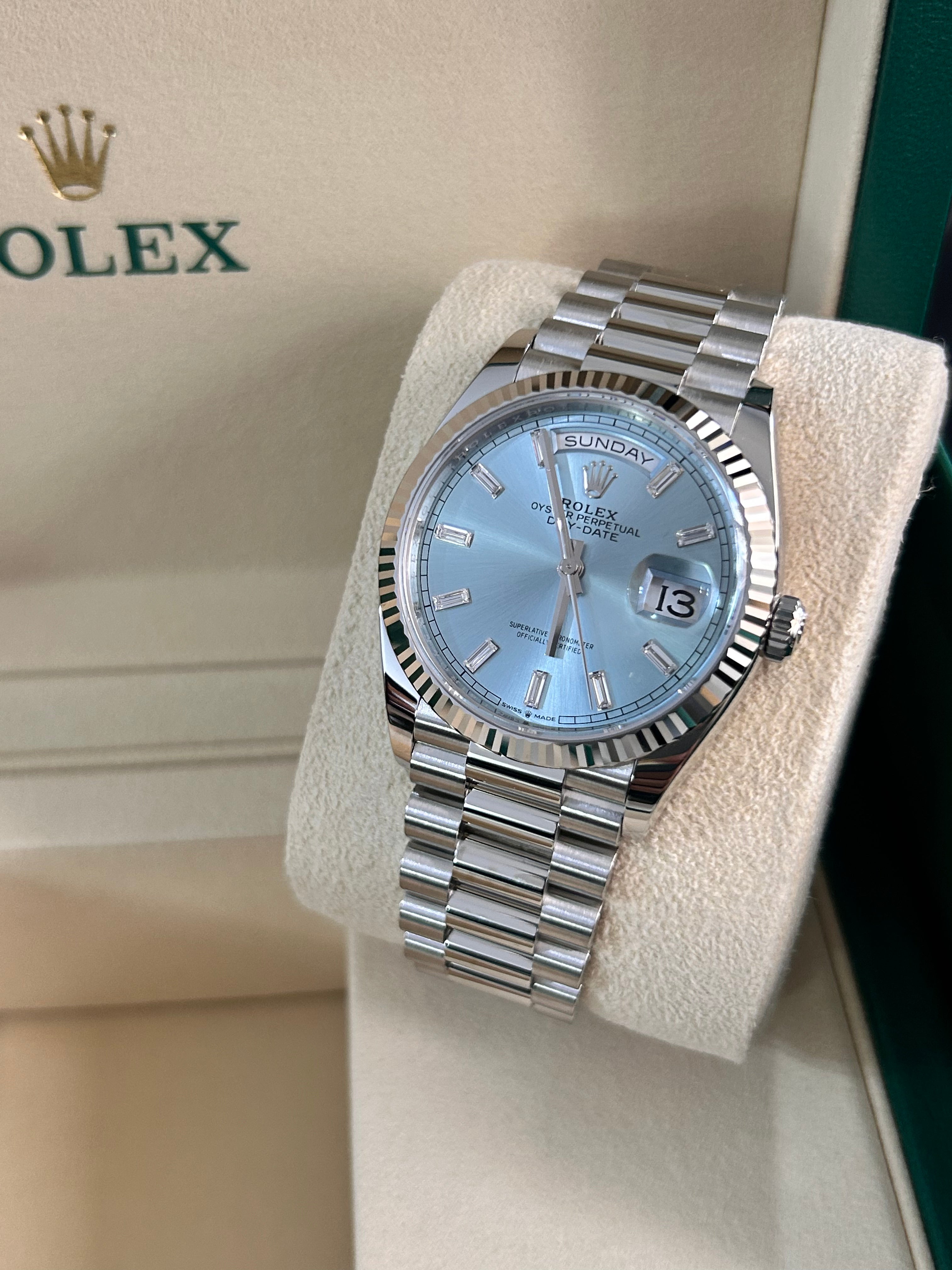 Rolex Day-Date 36 128236A Ice Blue 2025