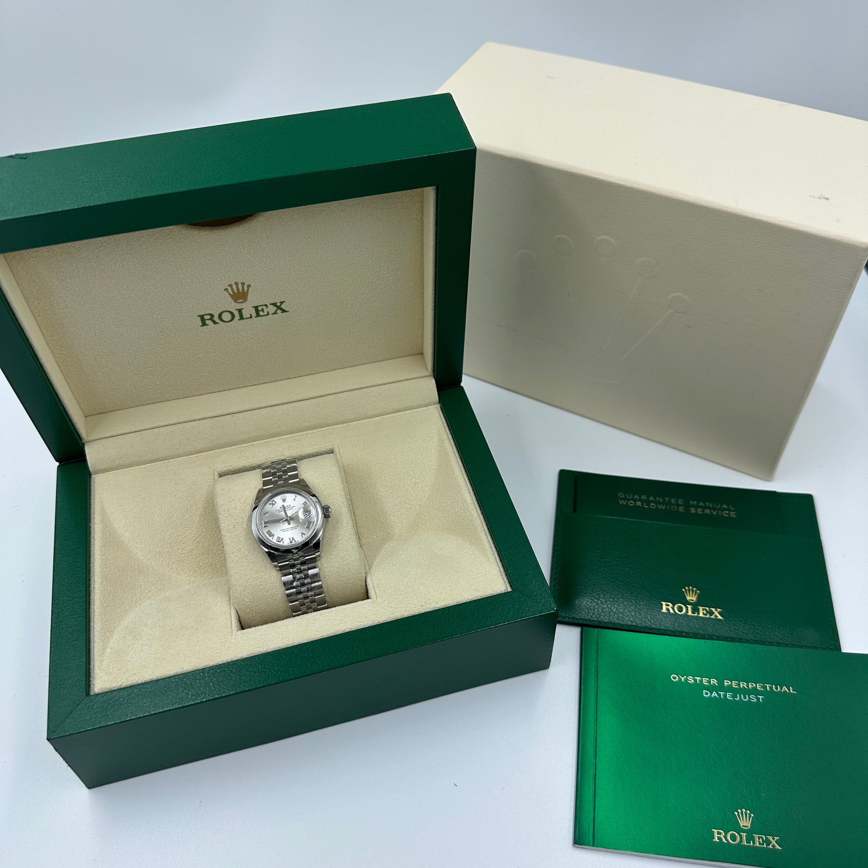 Rolex Lady-Datejust 28 279160 Silver Roman Jubilee