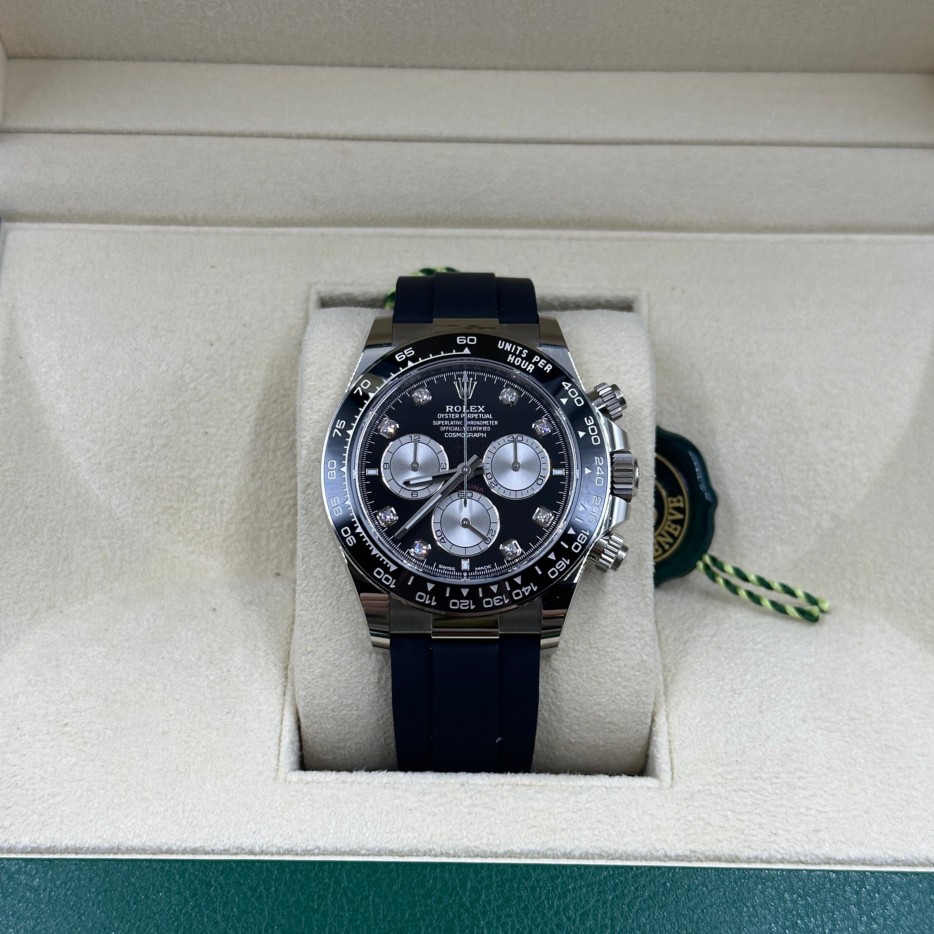 Rolex Cosmograph Daytona 126519 Bright black and steel set with diamonds