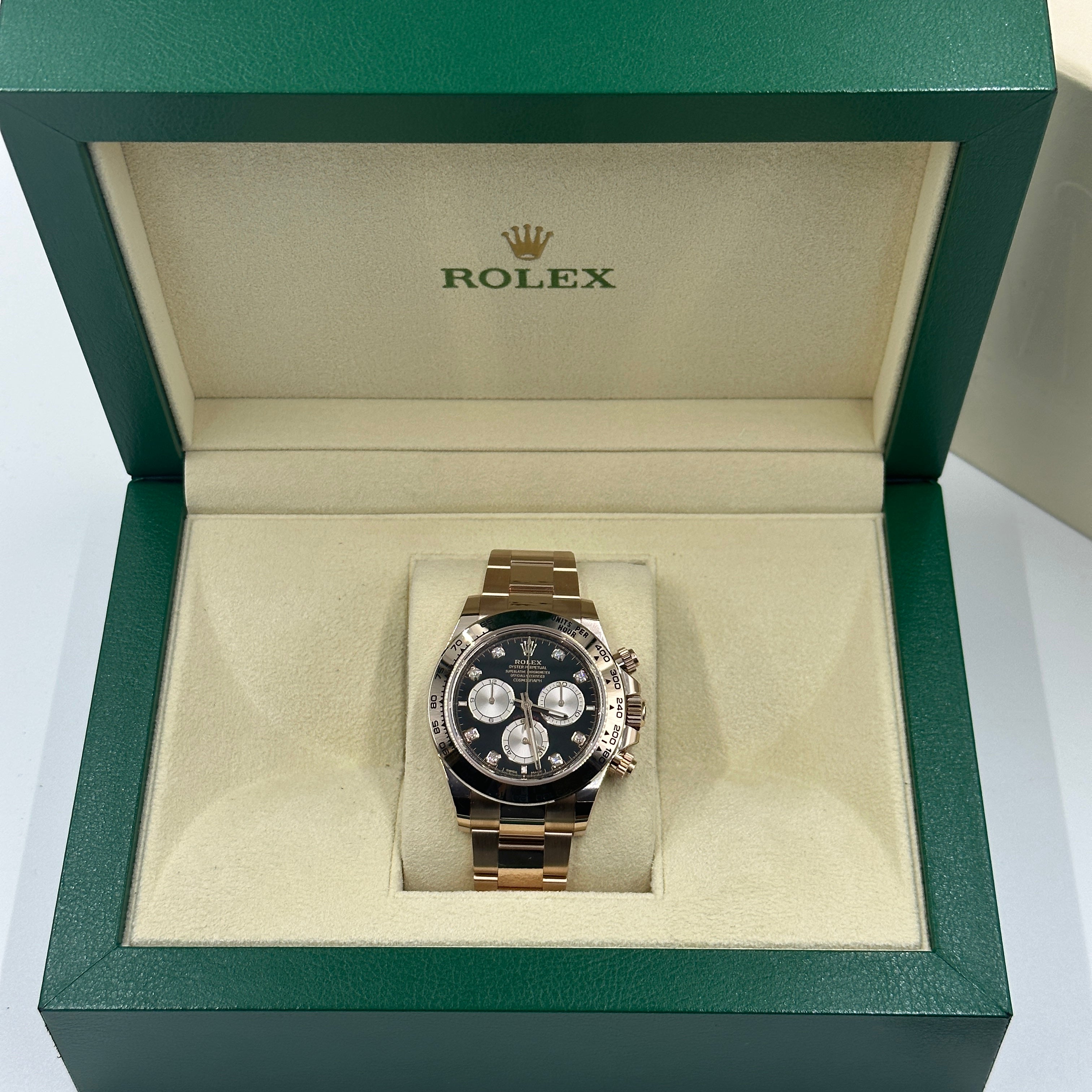 Rolex Cosmograph Daytona 126505 Bright black and sundust set with diamonds