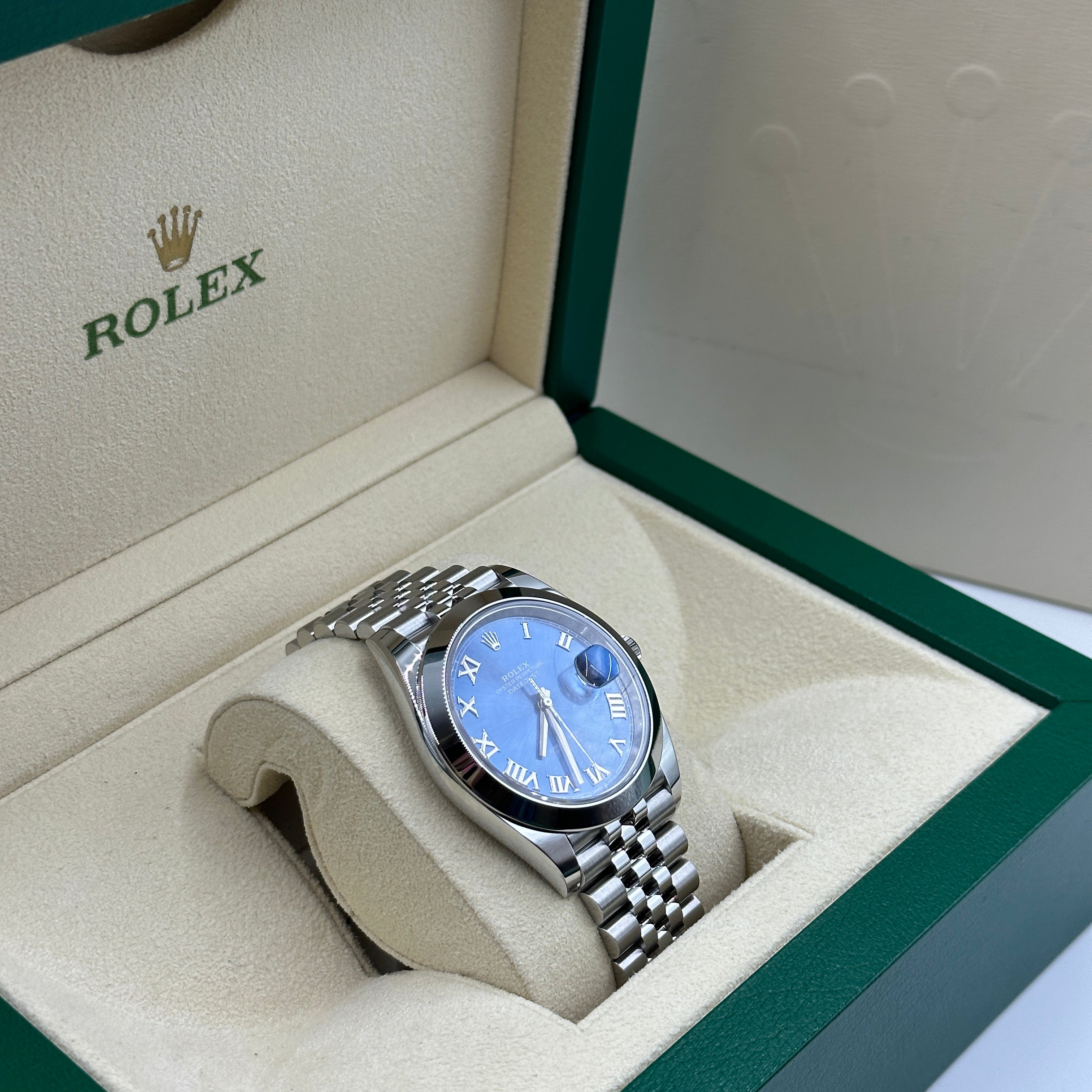 ROLEX Datejust 41 MM 126300 BLUE ROMAN JUB
