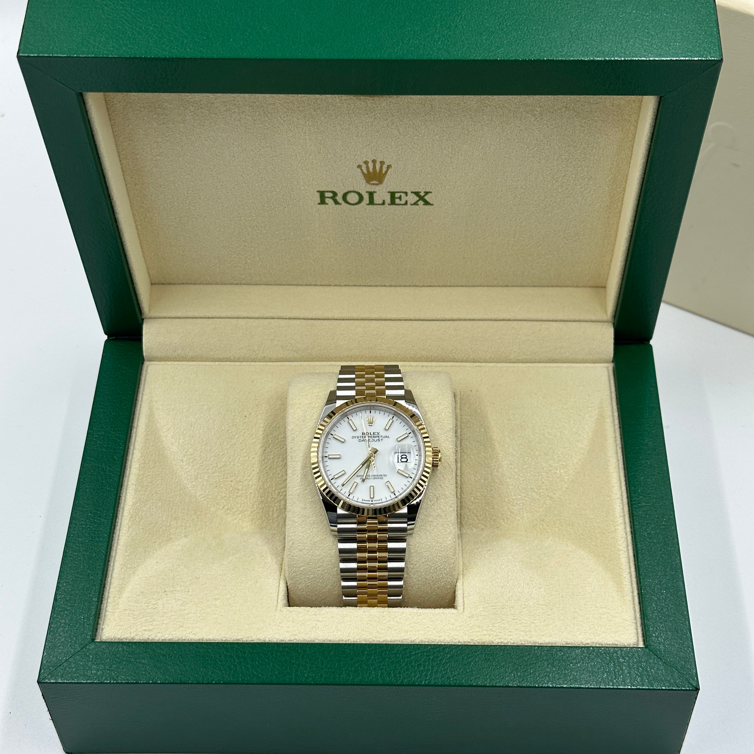 Rolex Datejust 36 126233-0019 White Index Dial Jubilee 2026