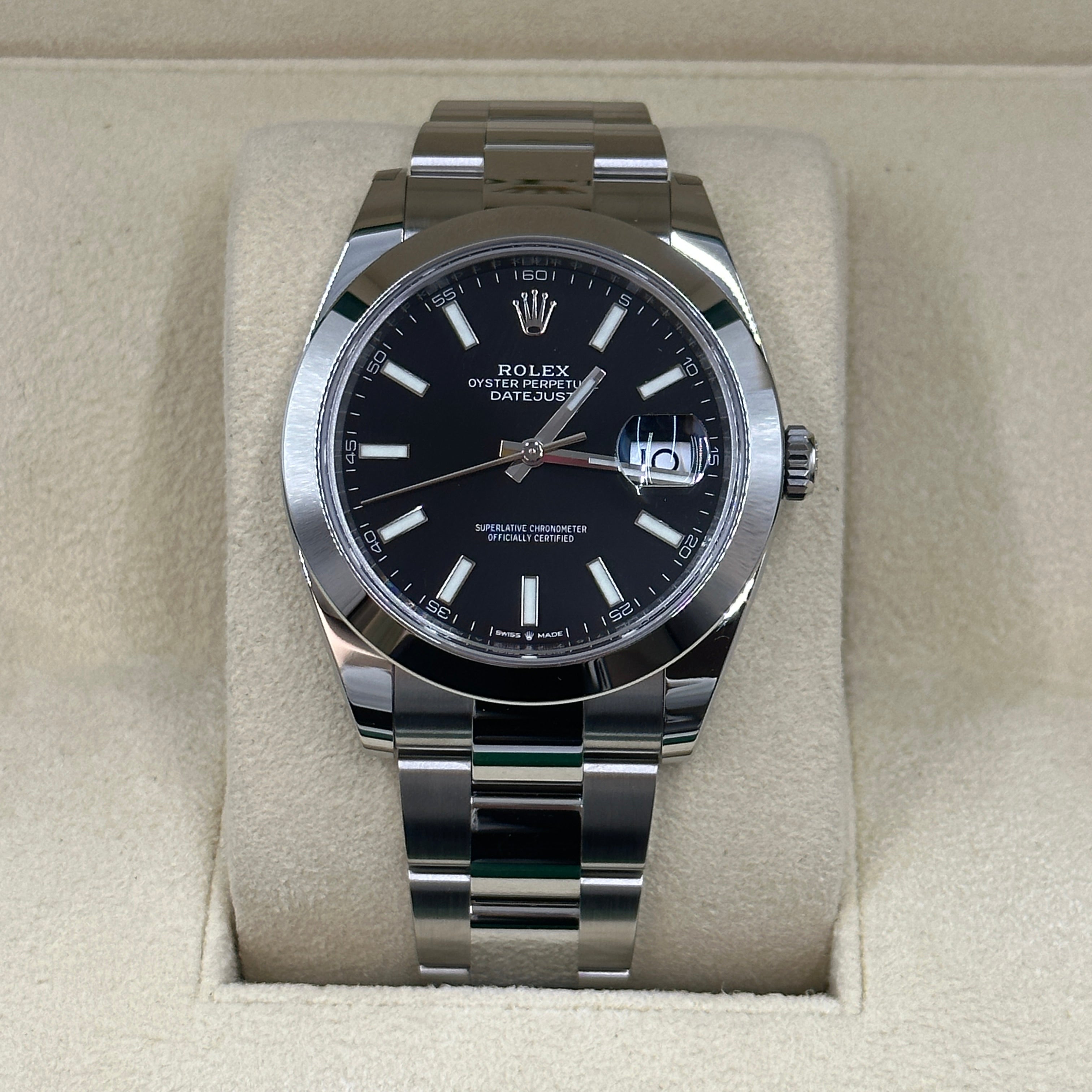 Rolex Datejust 41 126300 Black Index Oyster 2025