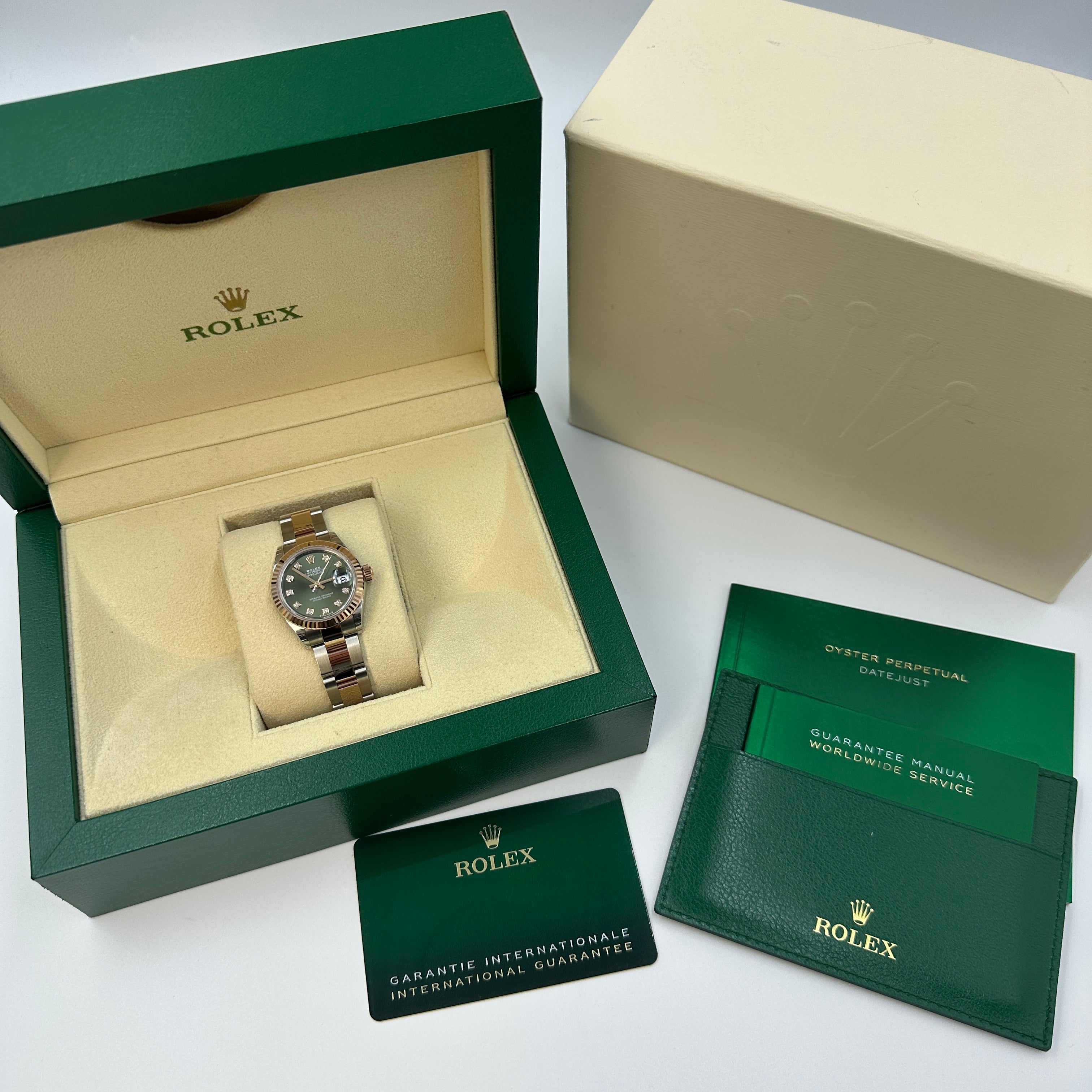 Rolex Lady-Datejust 28 279171G Green Oyster