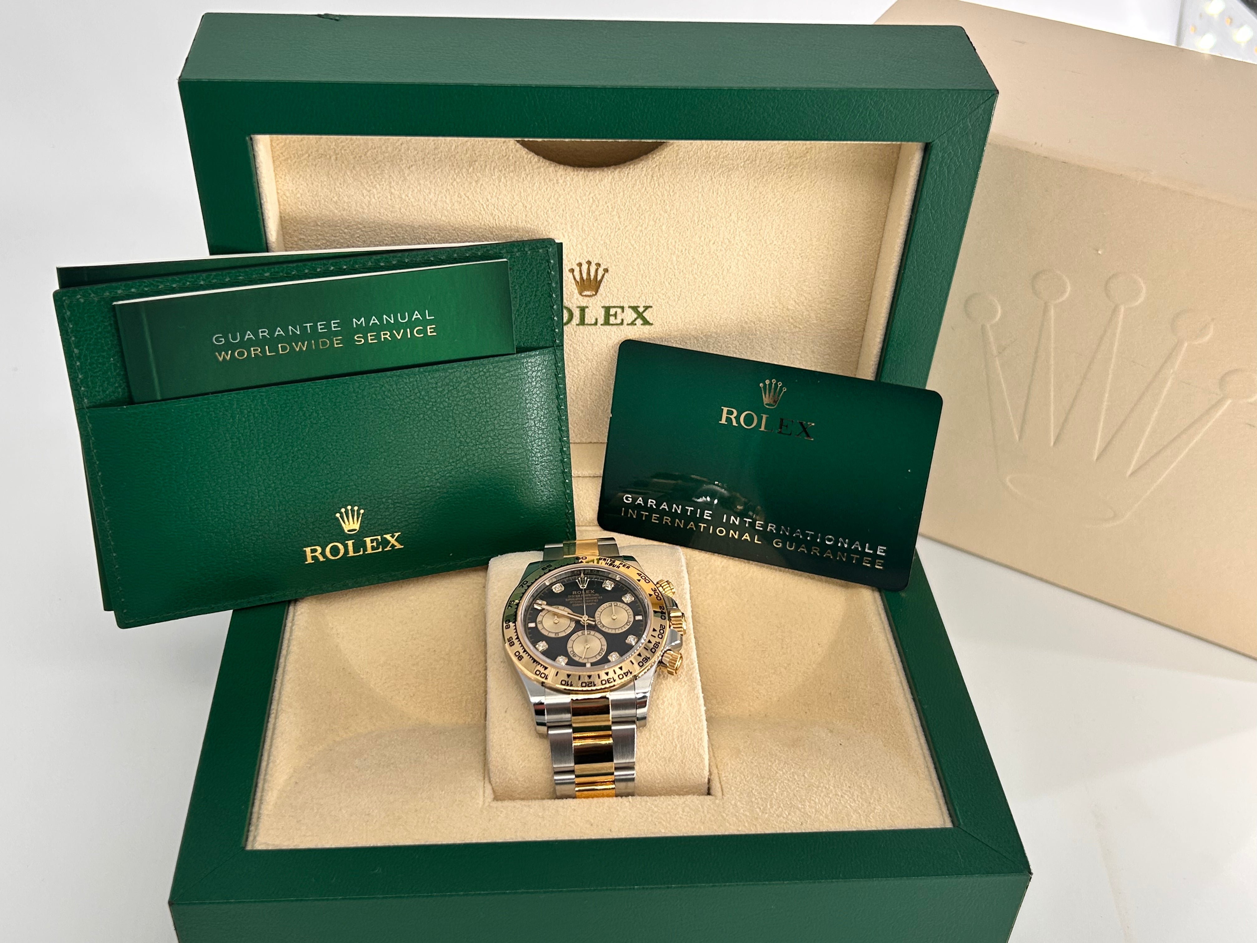 Rolex Cosmograph Daytona 126503 Bright black and golden set with diamonds