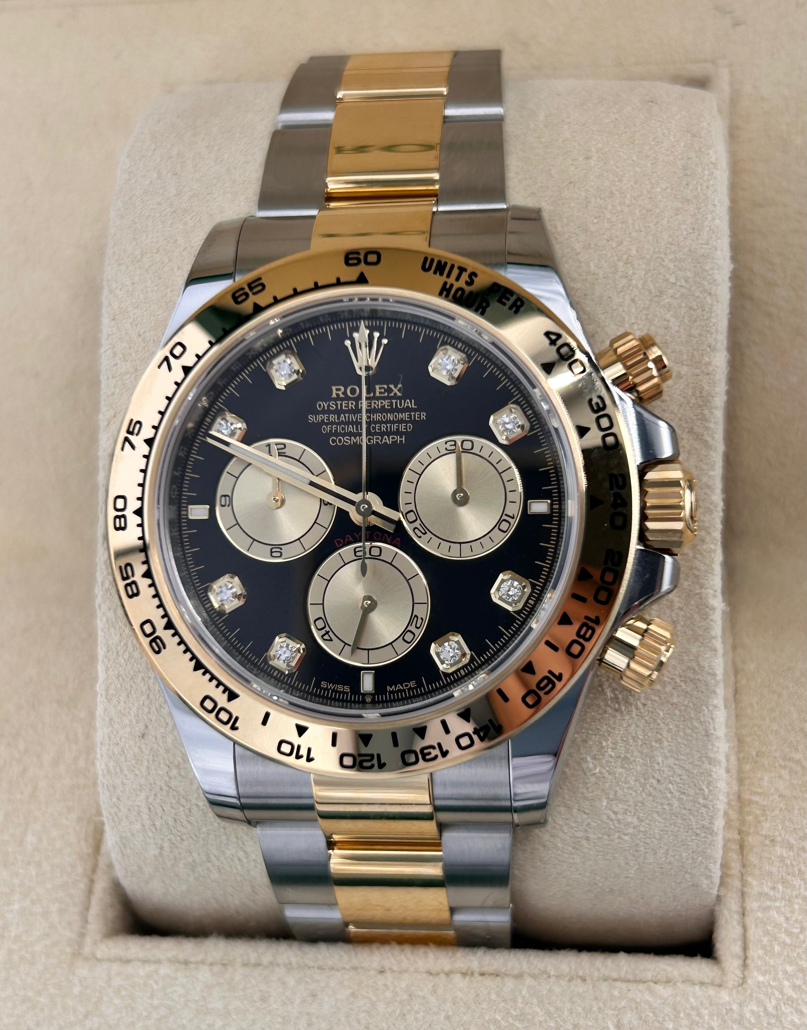 Rolex Cosmograph Daytona 126503 Bright black and golden set with diamonds