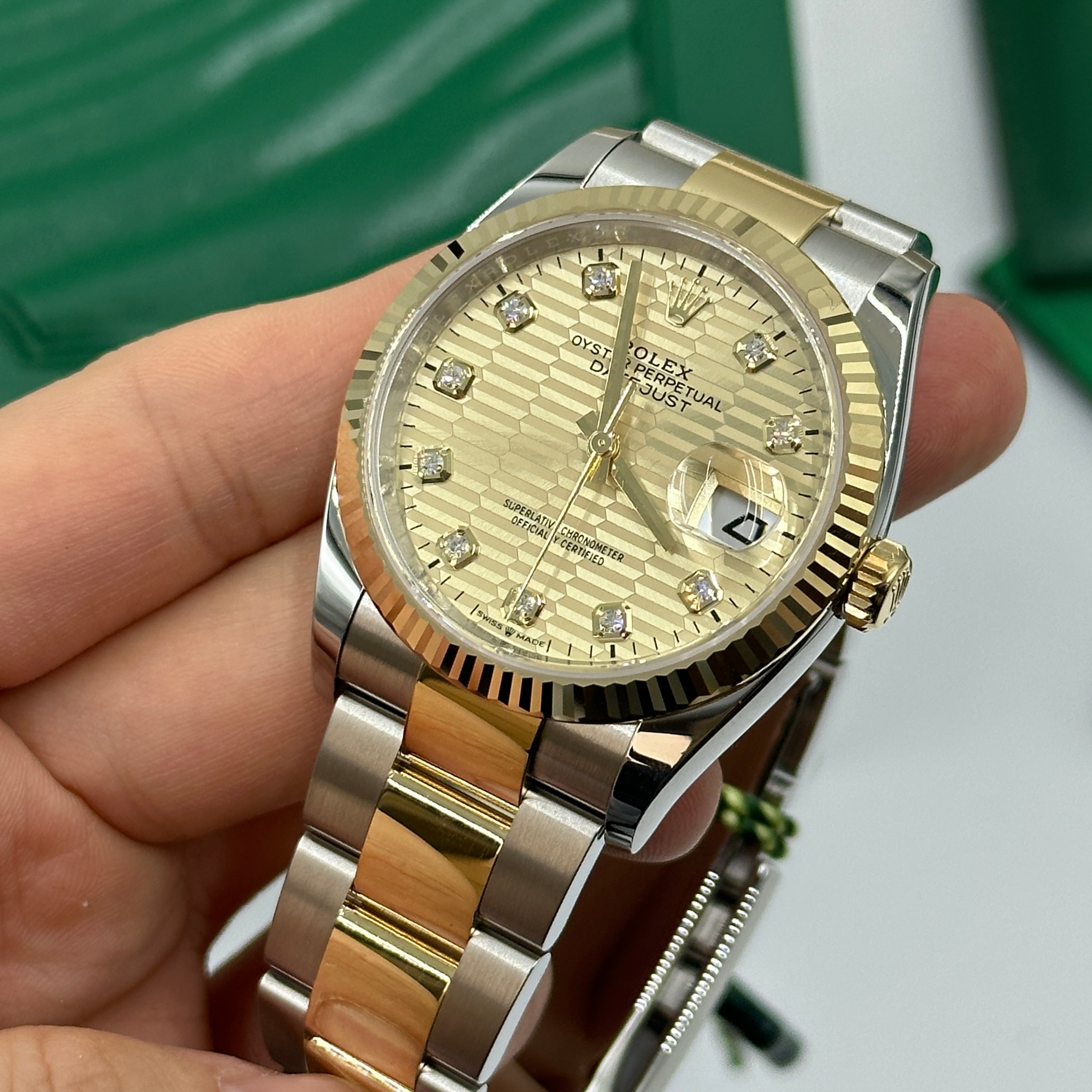 Rolex Datejust 36 126233 Champ Flute Oyster 2024