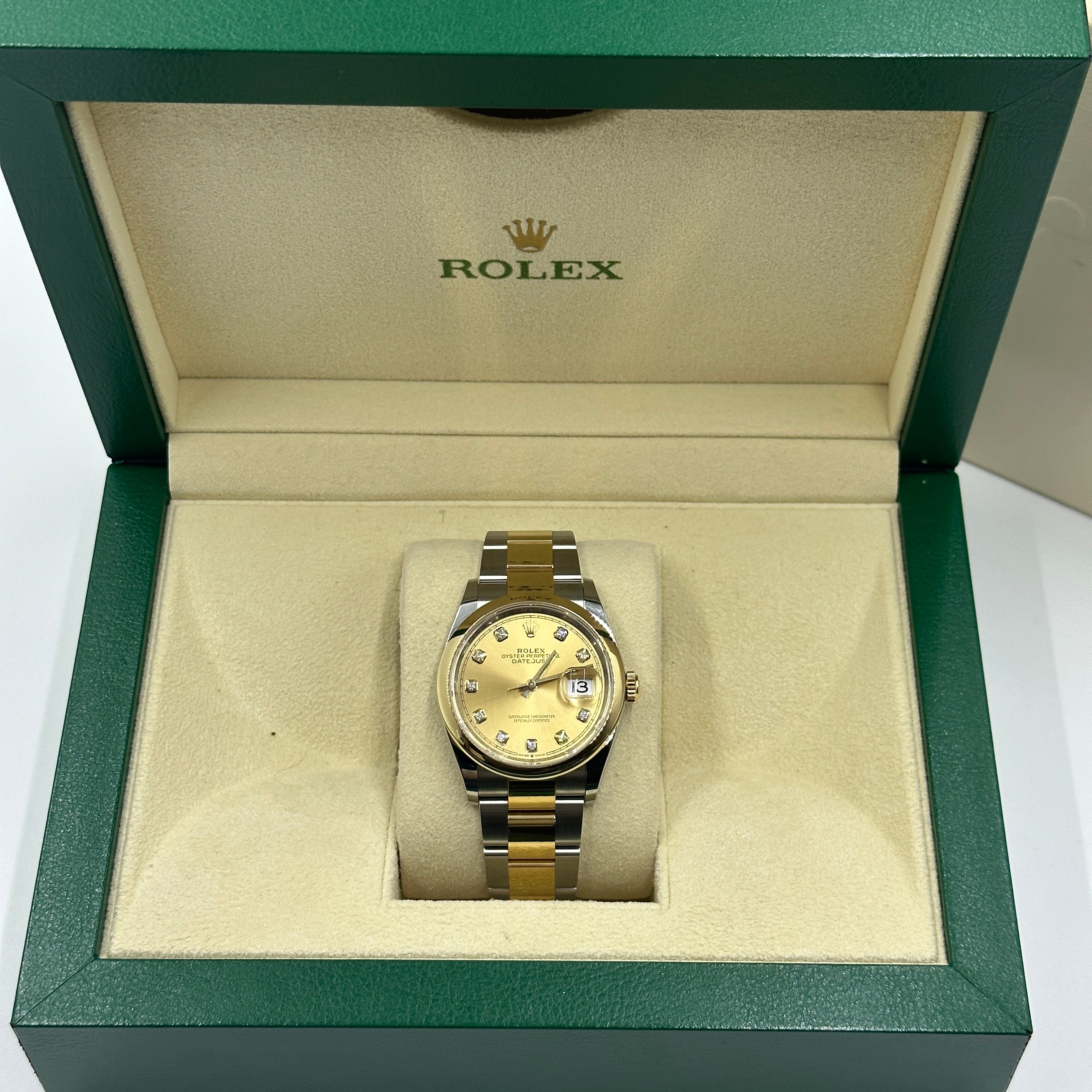 Rolex Datejust 36 126203G Champ Oyster 2024