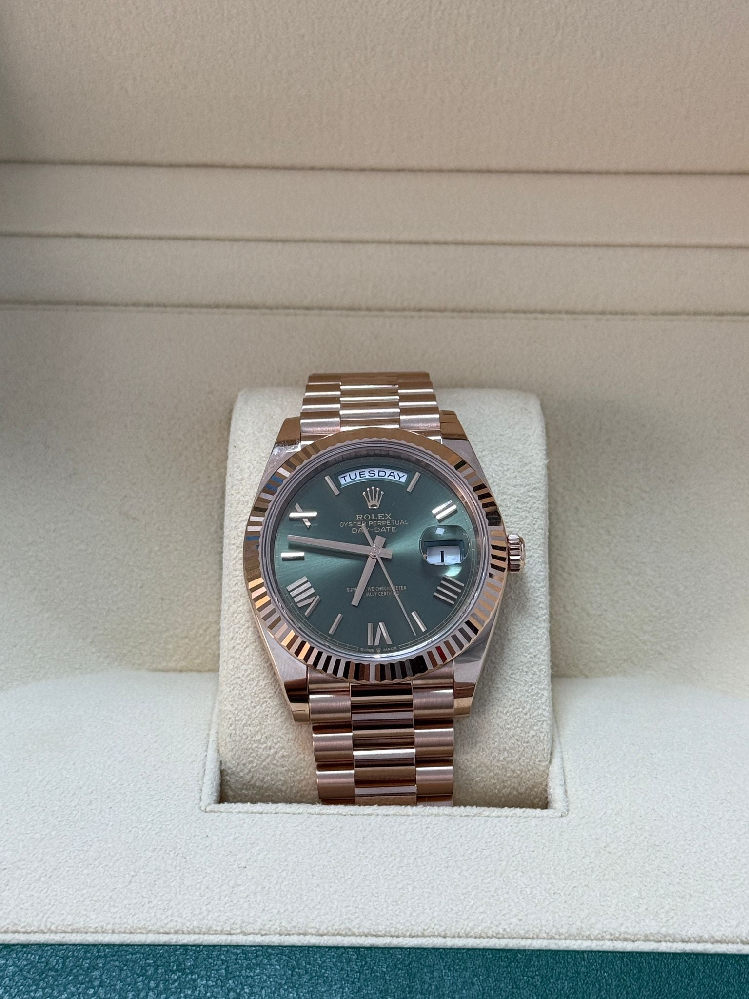 Rolex Day-Date 40MM 228235 Green Roman 2024