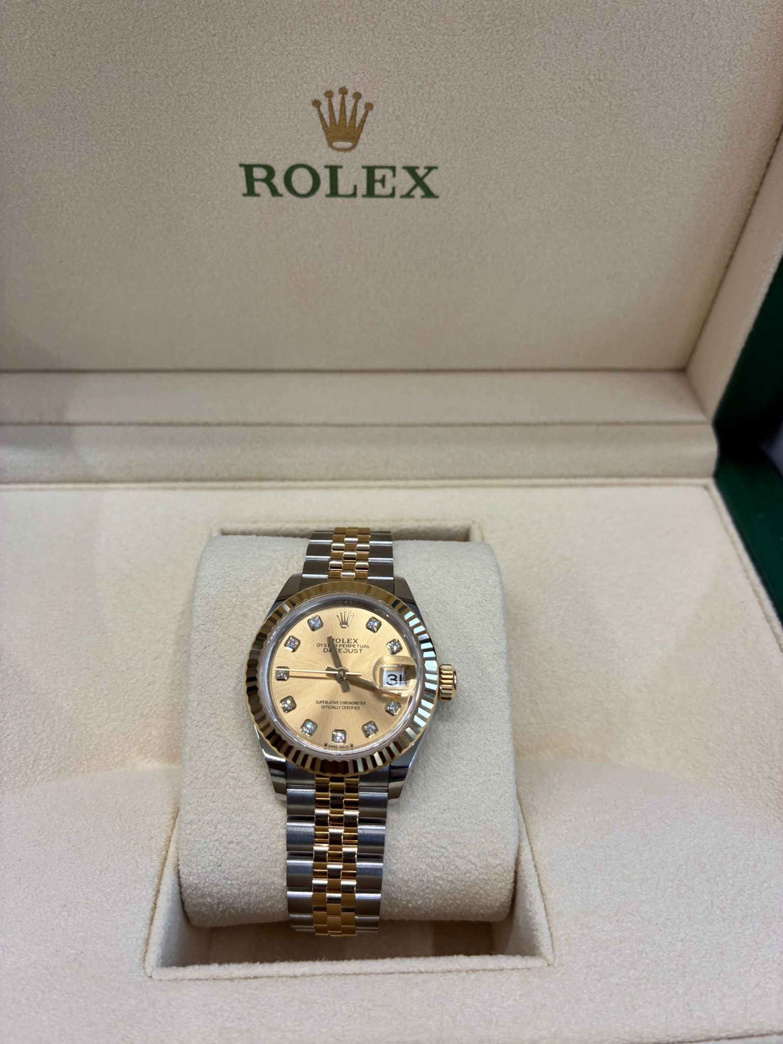 Rolex Lady-Datejust 28 279173G Champagne Jubilee 2025 – EW Watches