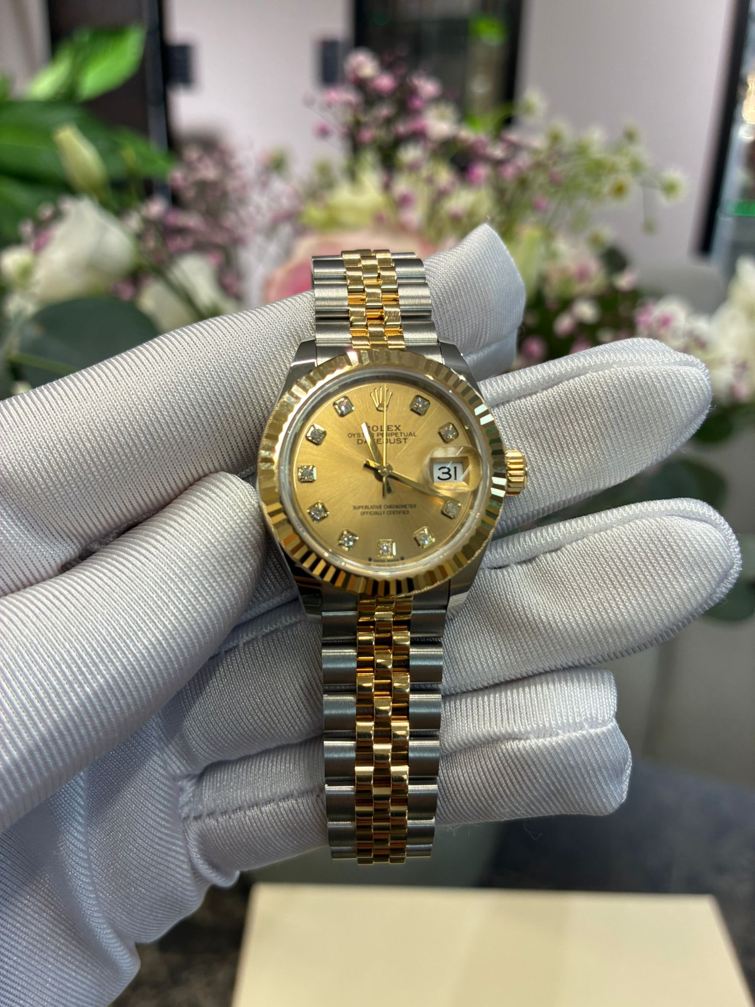 Rolex Lady-Datejust 28mm 279173G CHAMP JUB