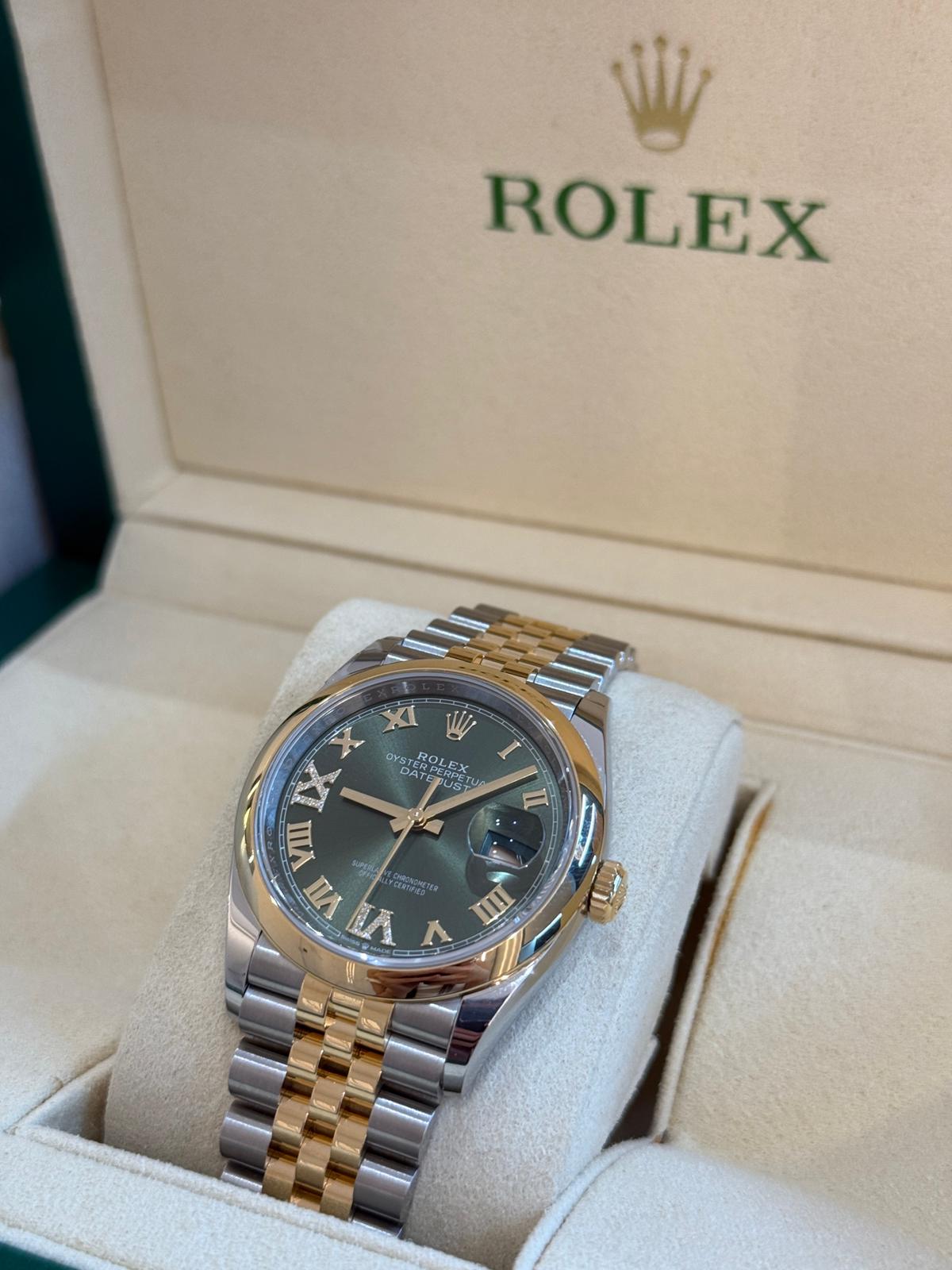 Rolex Datejust 36 126203 Green VIIX Jubilee 2025