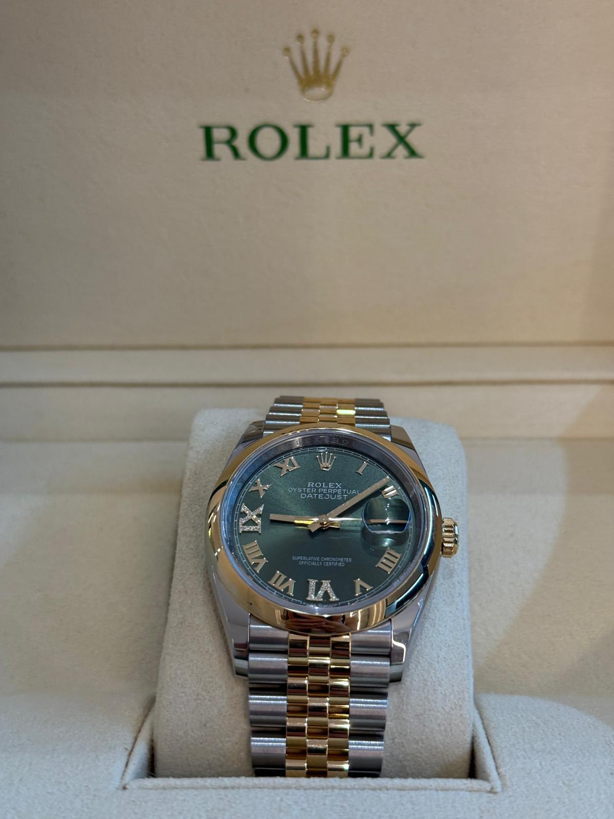 Rolex Datejust 36 126203 Green VIIX Jubilee 2025