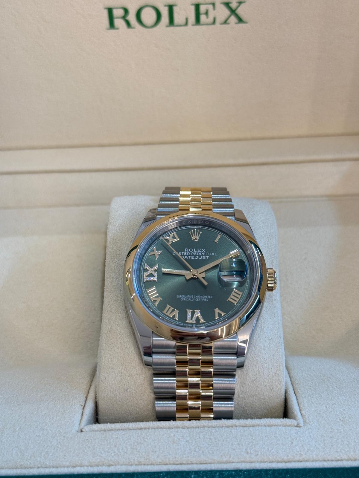 Rolex Datejust 36 126203 Green VIIX Jubilee 2025