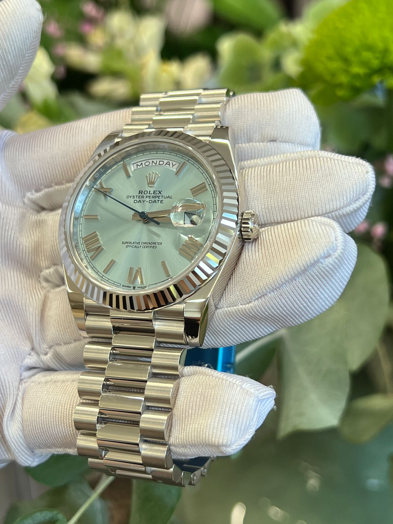 Rolex Day-Date 40 228236 ICE BLUE ROMAN