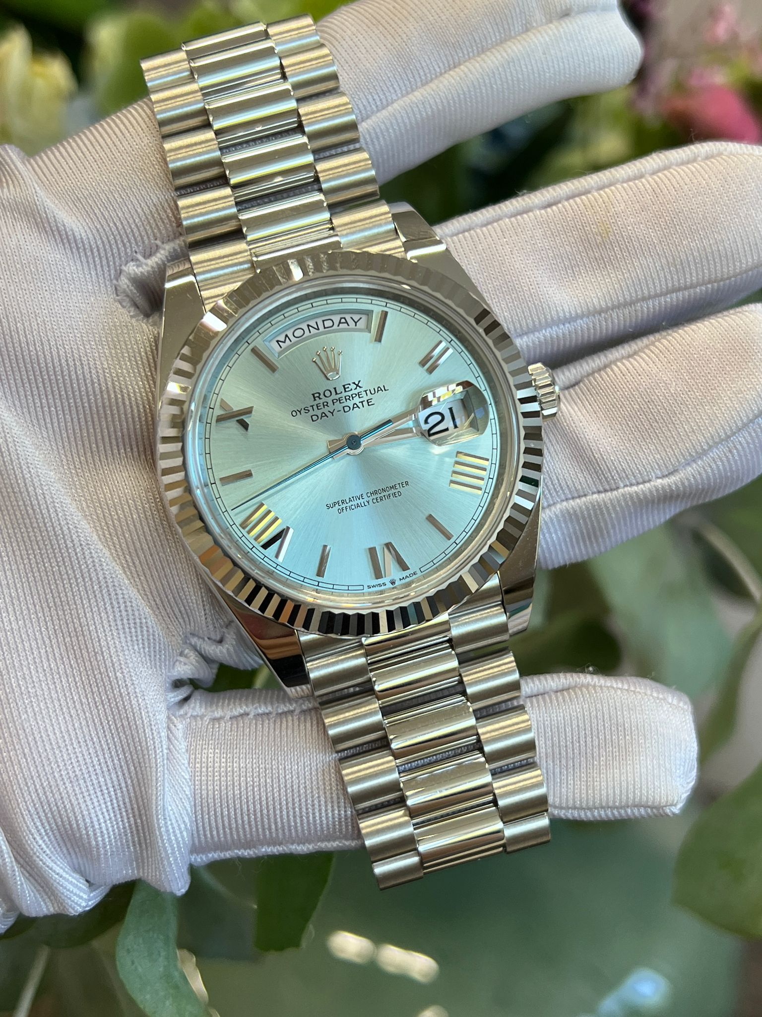 Rolex Day-Date 40 228236 ICE BLUE ROMAN