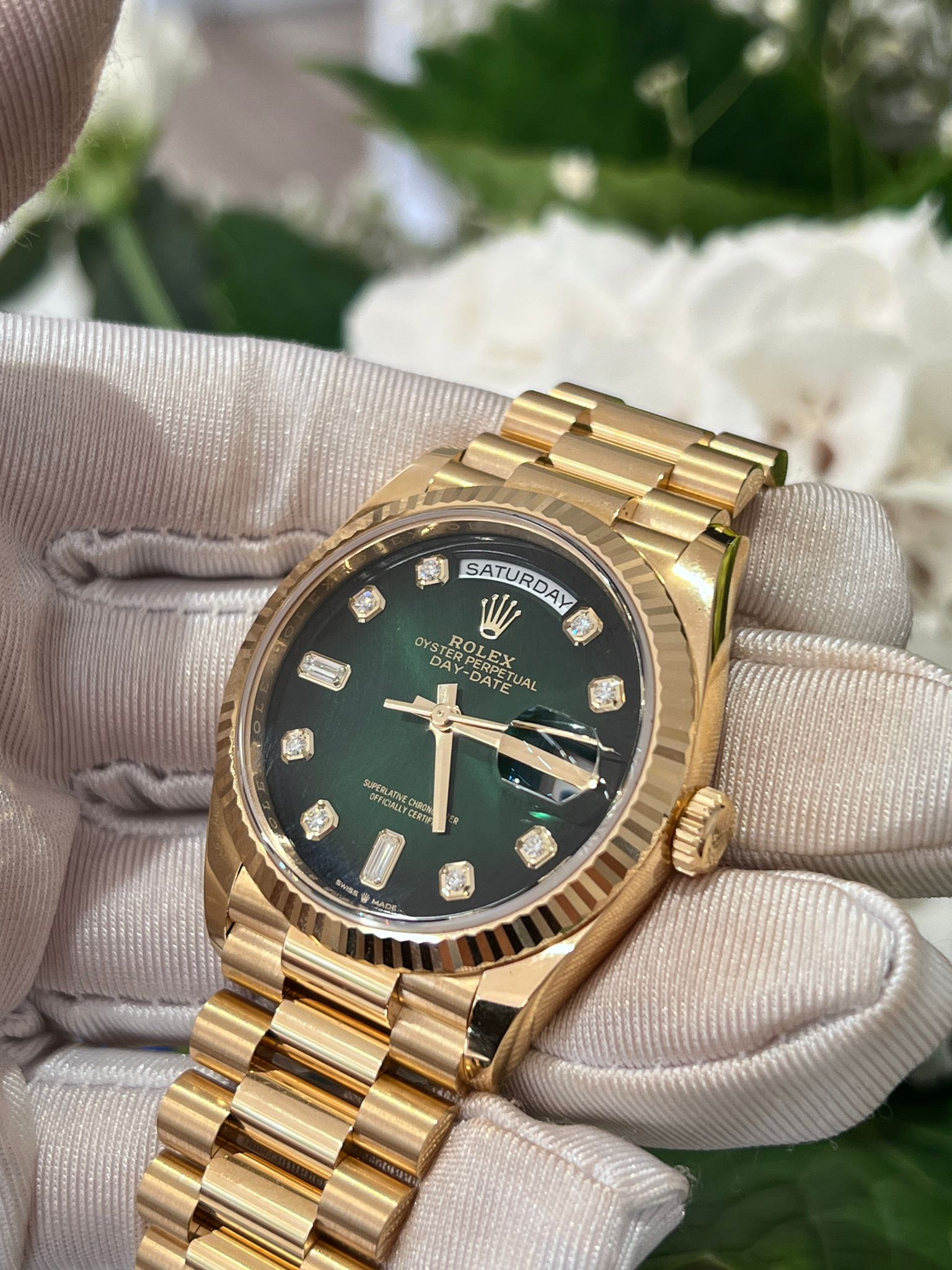 Rolex Day-Date 36 128238G GREEN OMBRE