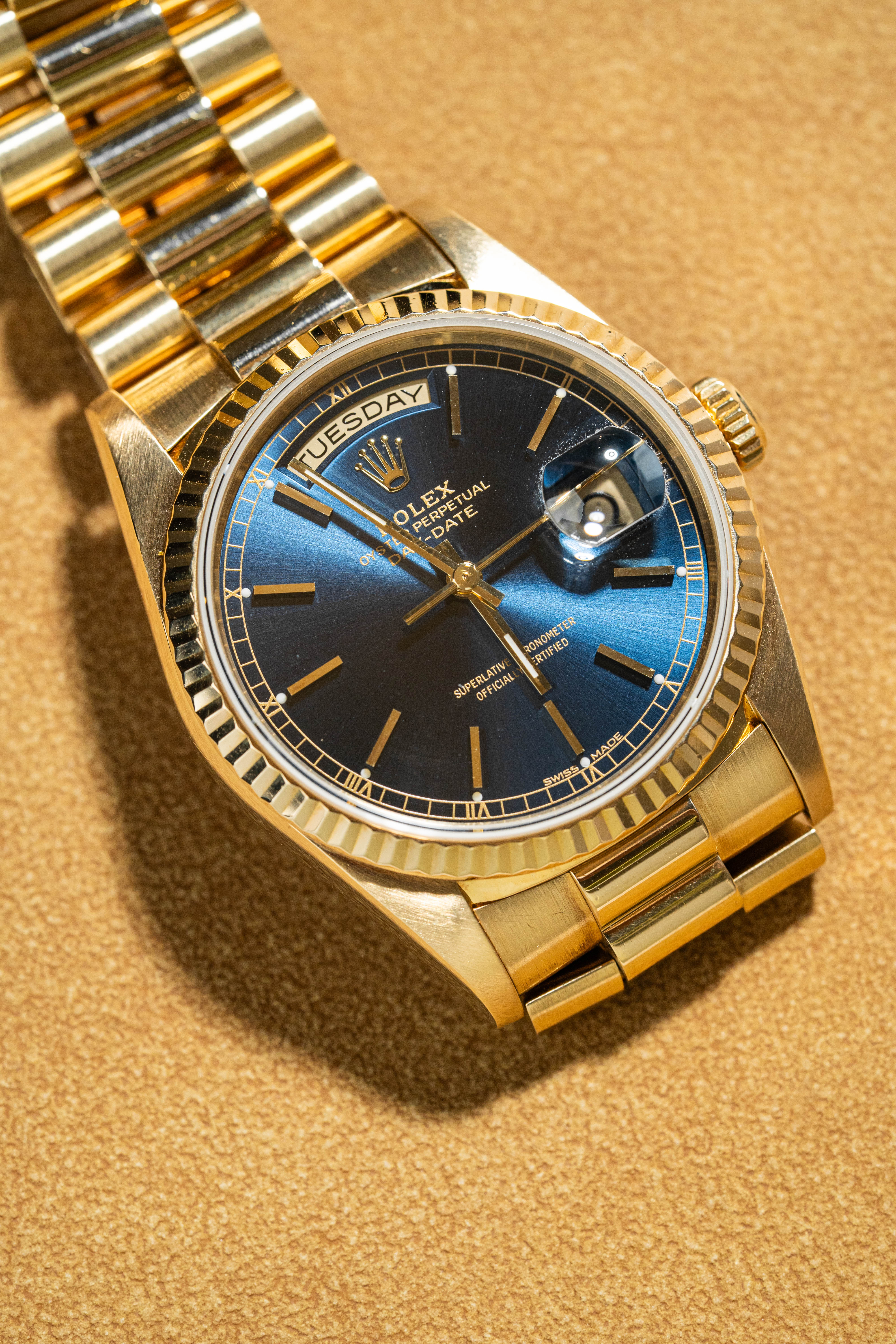 Rolex Day-Date 18238 Blue Naked