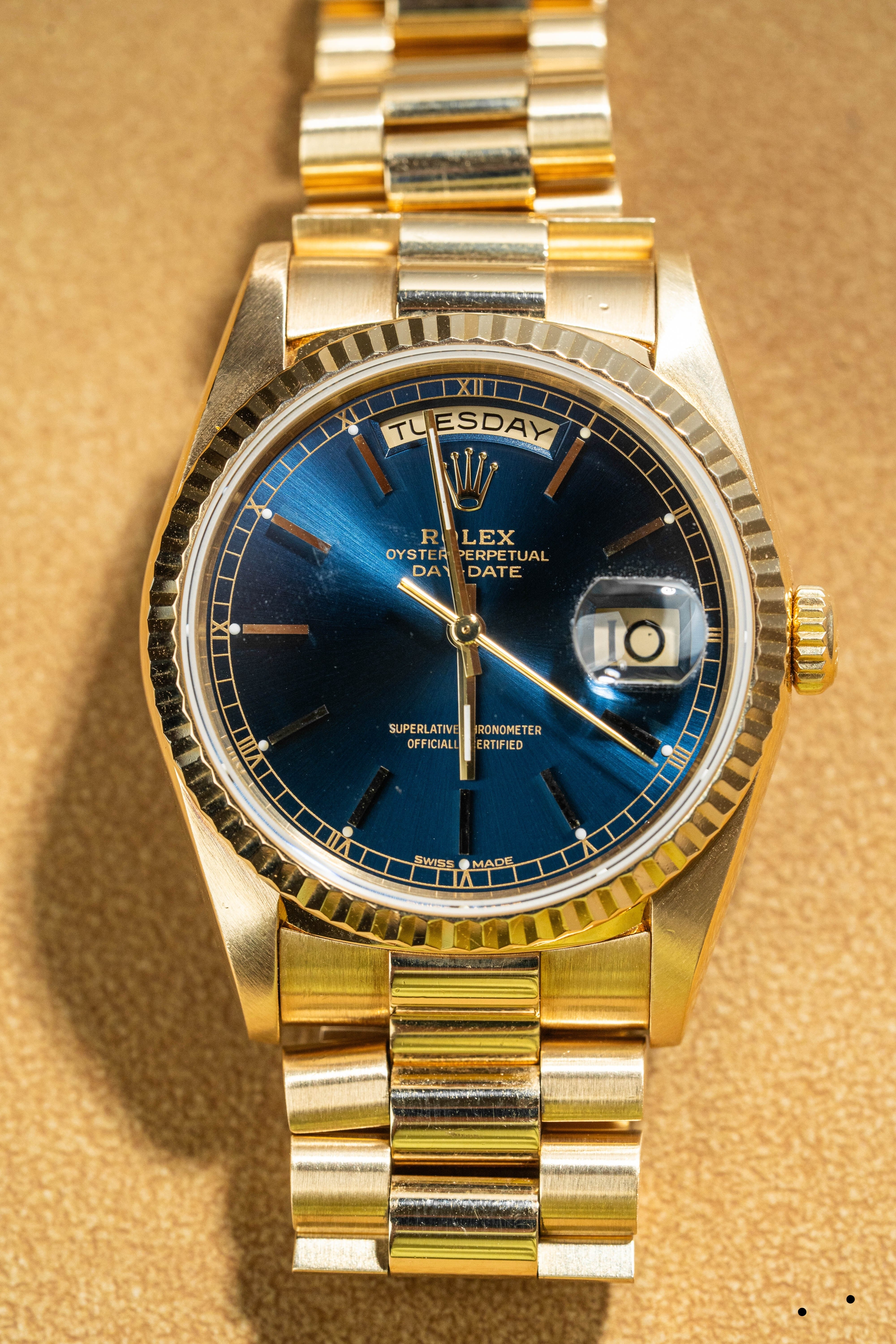 Rolex Day-Date 18238 Blue Naked