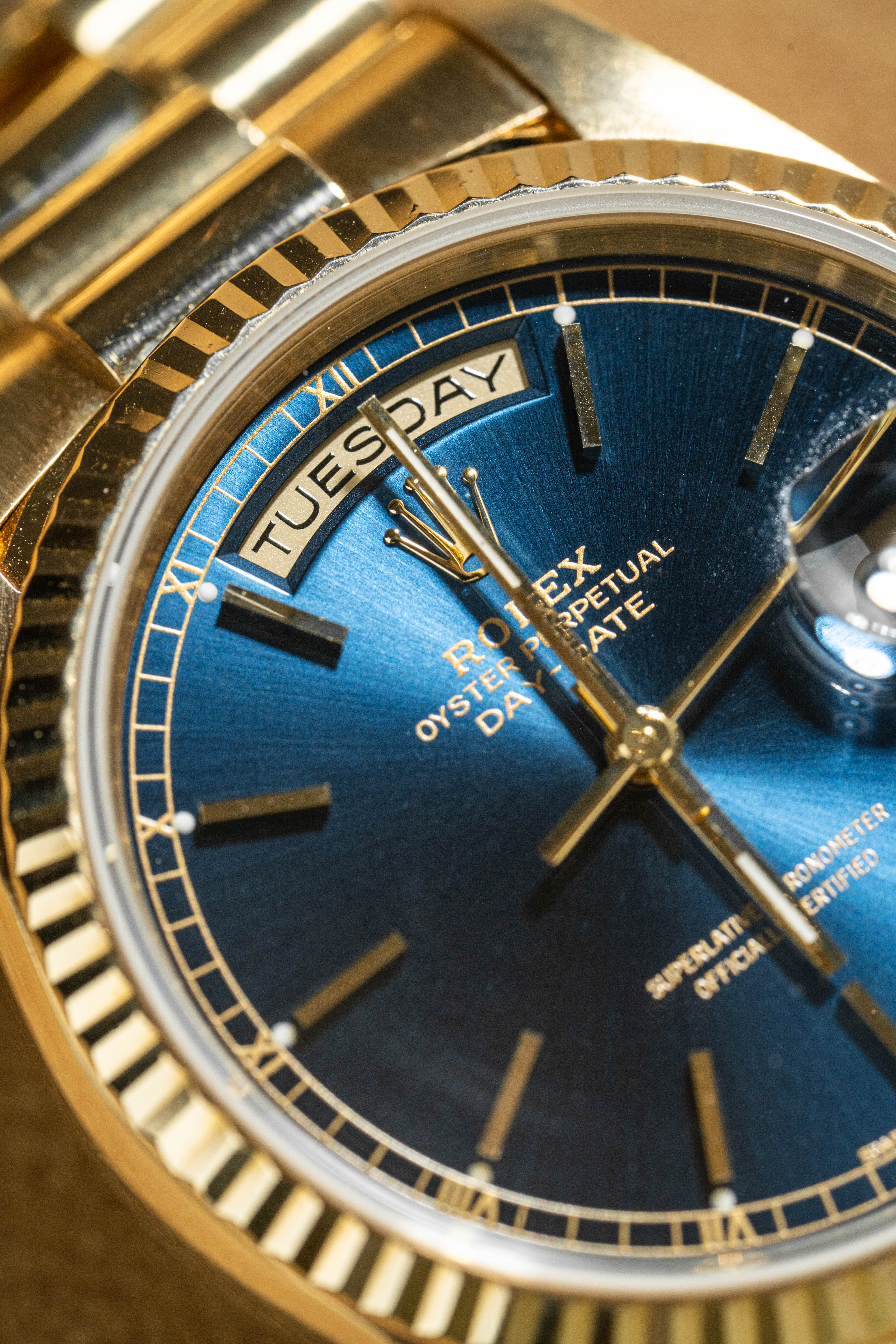Rolex Day-Date 18238 Blue Naked